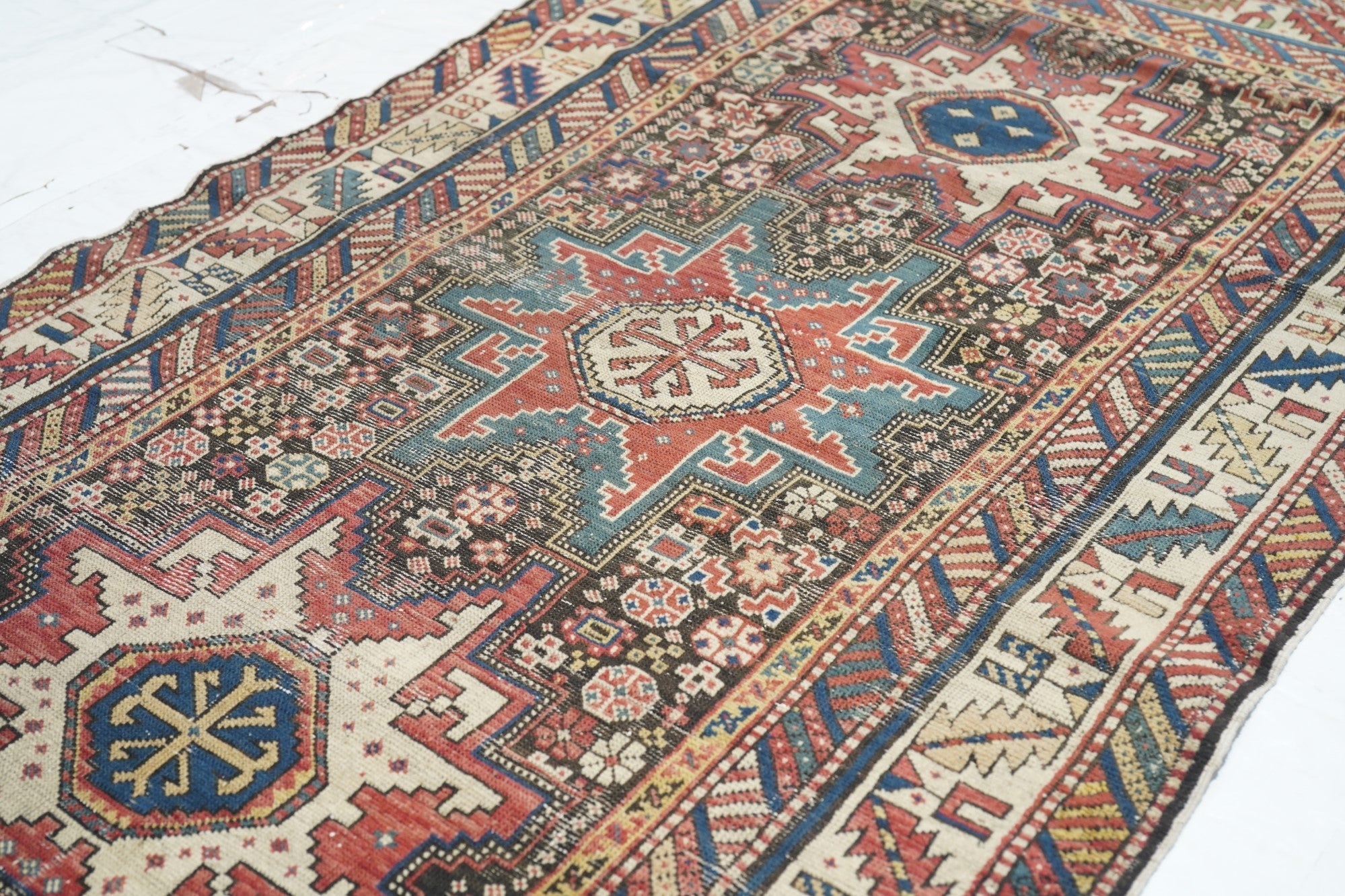 Antique Caucasian Shirvan Rug 3'3'' x 5'9''