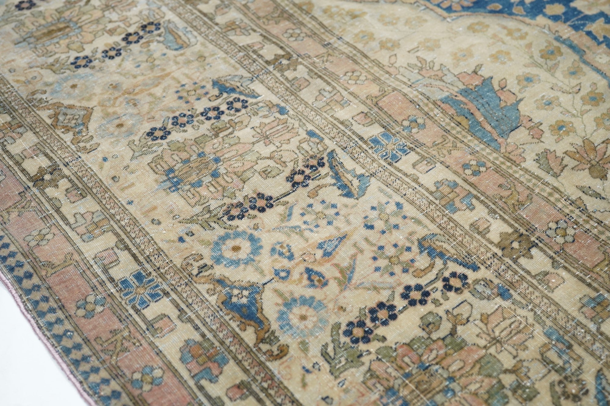 Antique Mohtasham Kashan Rug 10'0" x 13'0"