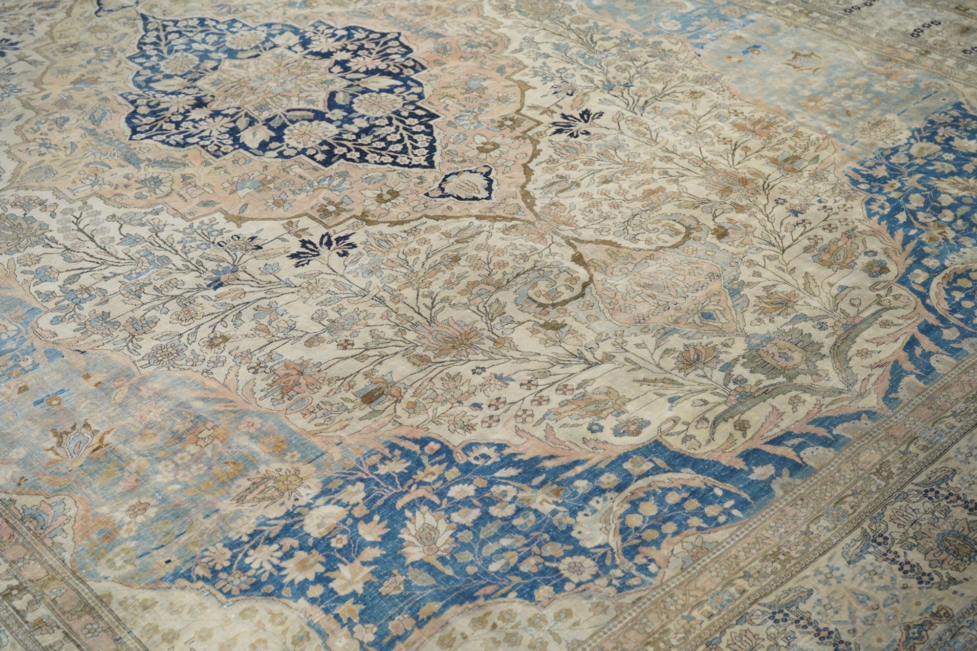 Antique Mohtasham Kashan Rug 10'0" x 13'0"