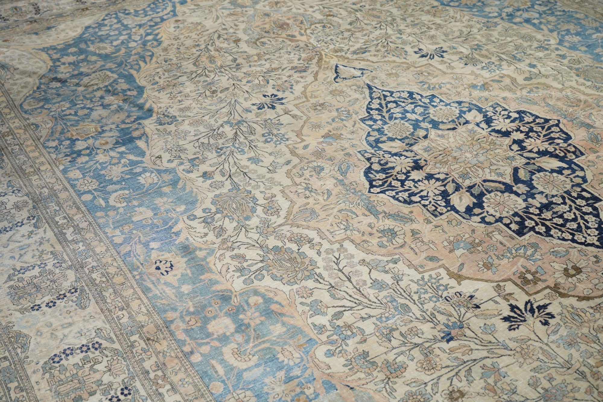Antique Mohtasham Kashan Rug 10'0" x 13'0"