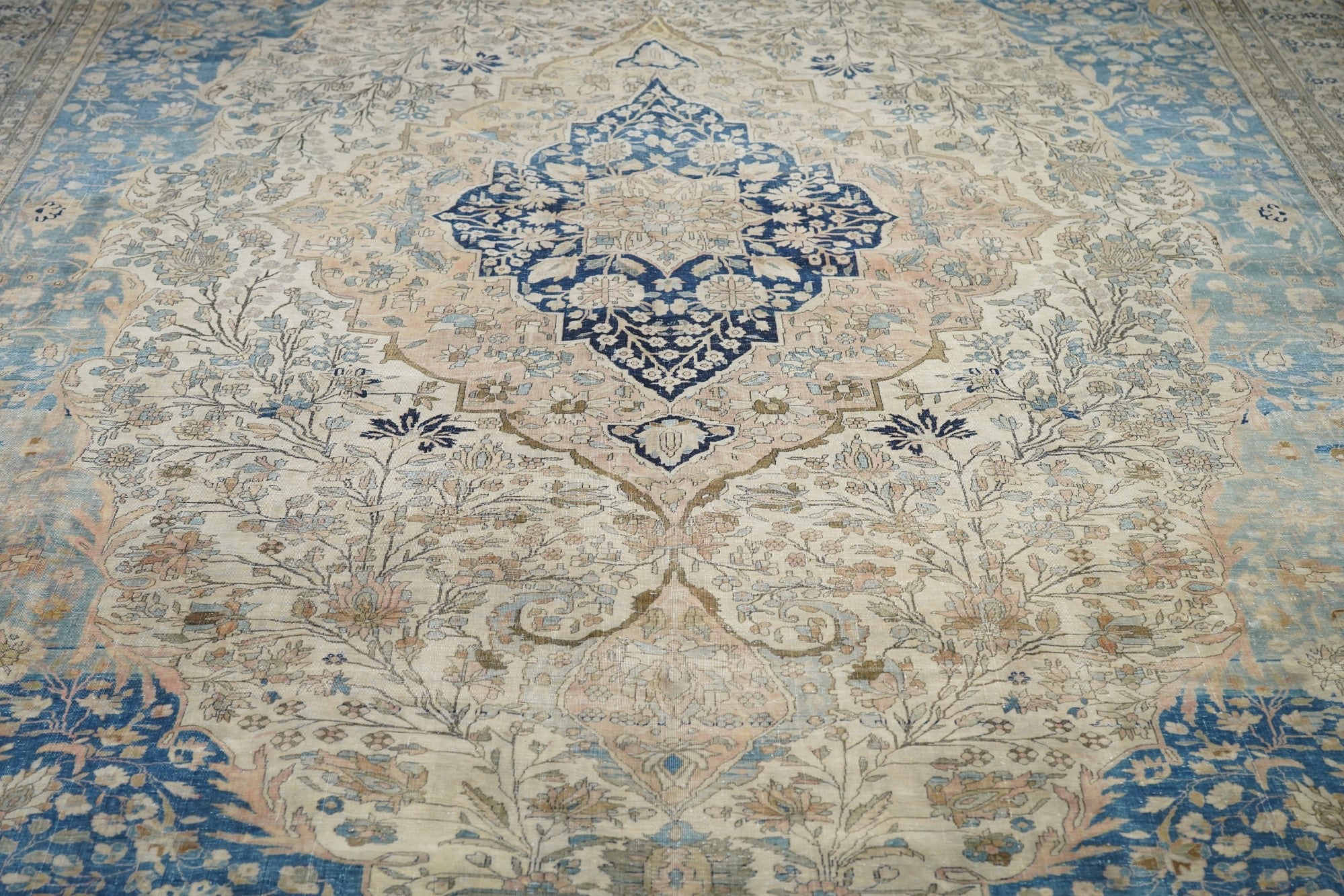 Antique Mohtasham Kashan Rug 10'0" x 13'0"
