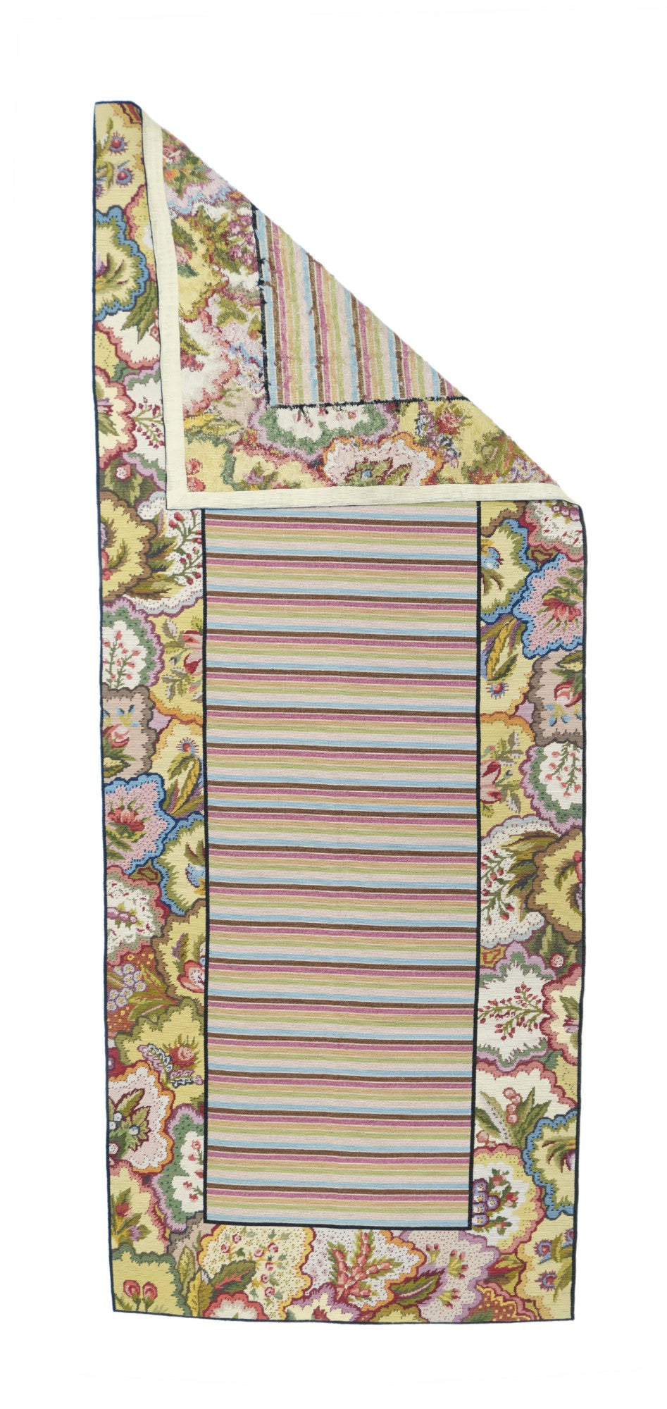 Hand Knotted Needle Point Wool Rug 3'0" x 8'0"