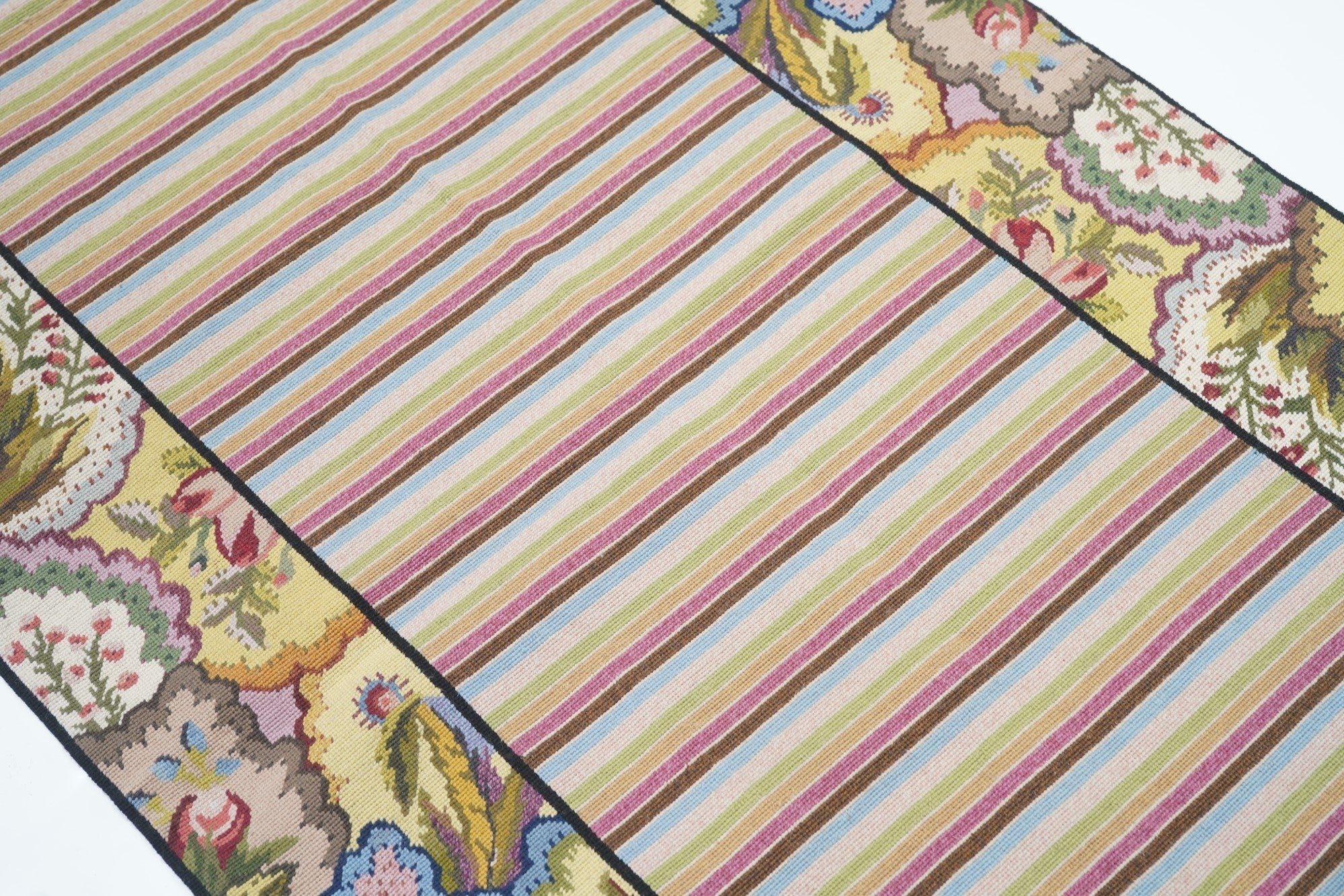 Hand Knotted Needle Point Wool Rug 3'0" x 8'0"