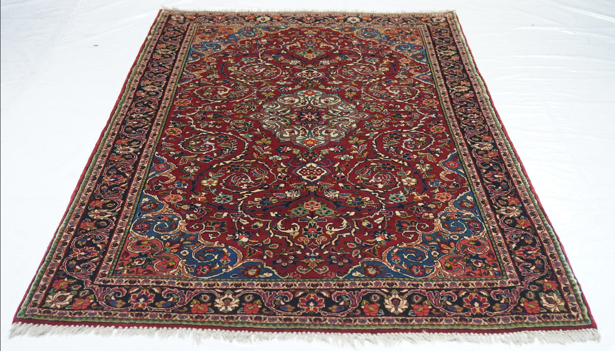 Fine Antique Sarouk Rug 4'2'' x 6'6''