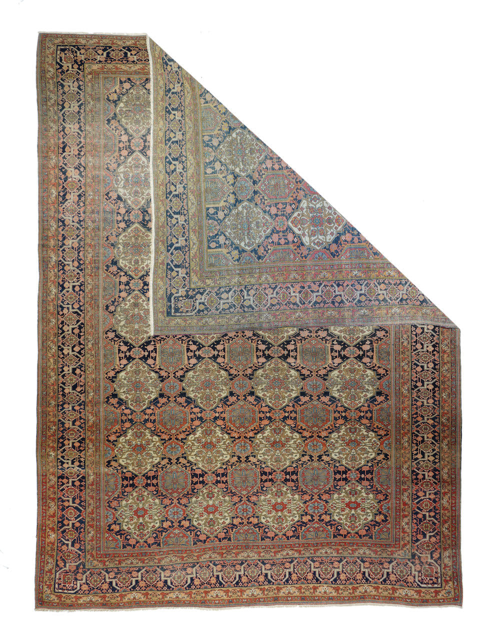 Antique Mohtasham Kashan Rug 7'6'' x 10'3''