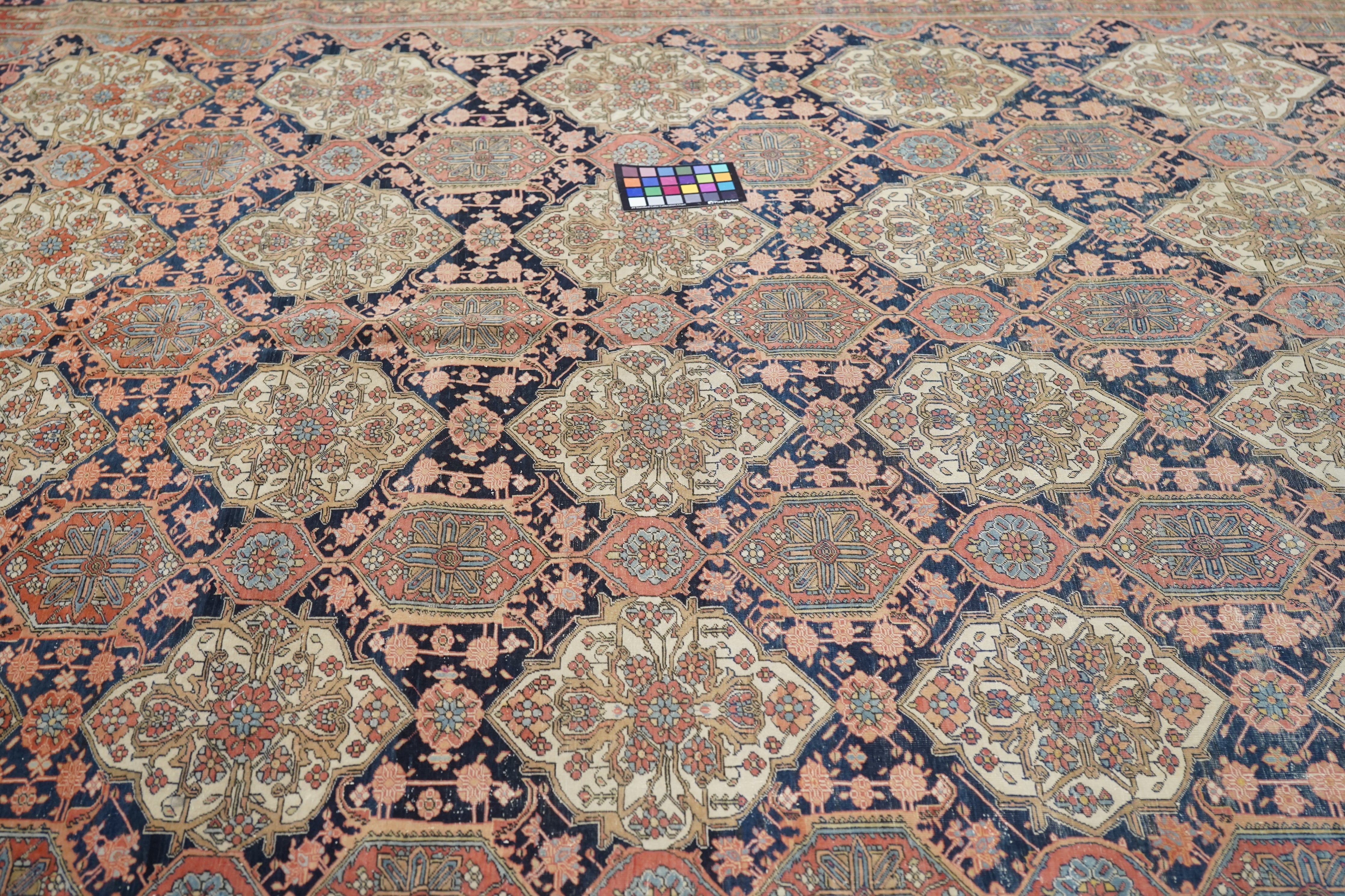 Antique Mohtasham Kashan Rug 7'6'' x 10'3''