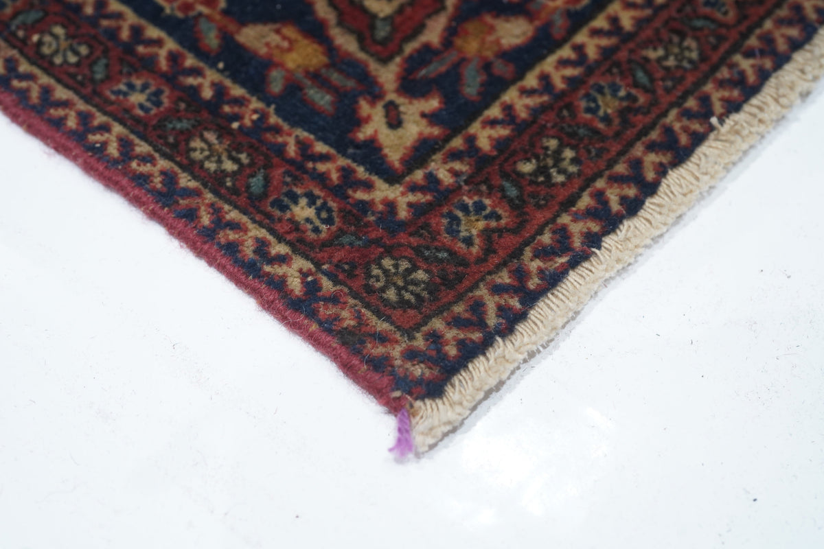 Antique Mohtasham Kashan Rug 4'2'' x 6'6''