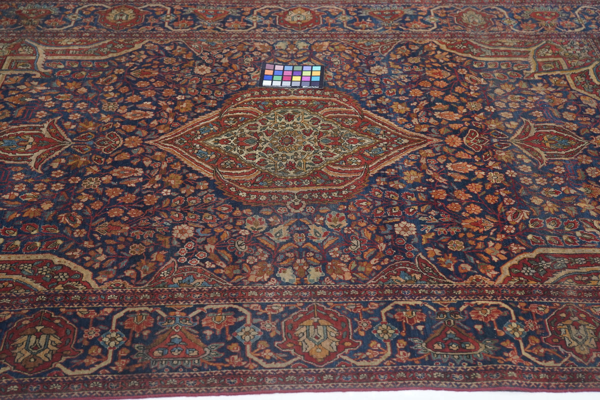 Antique Mohtasham Kashan Rug 4'2'' x 6'6''