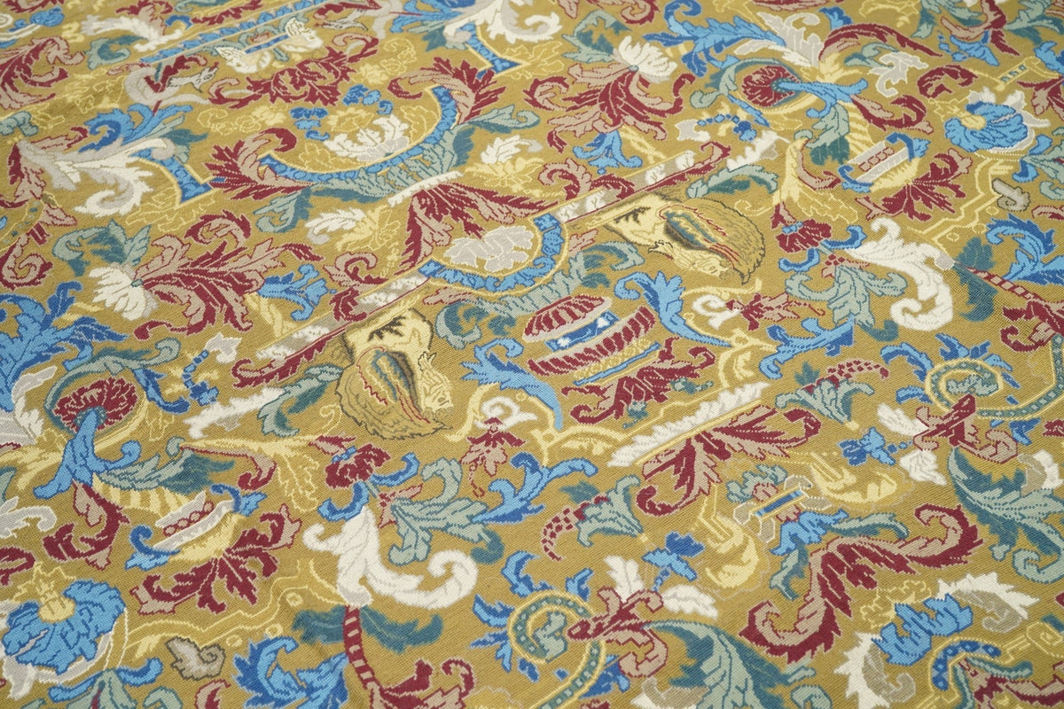 French Aubusson Design Rug 9' x 12'