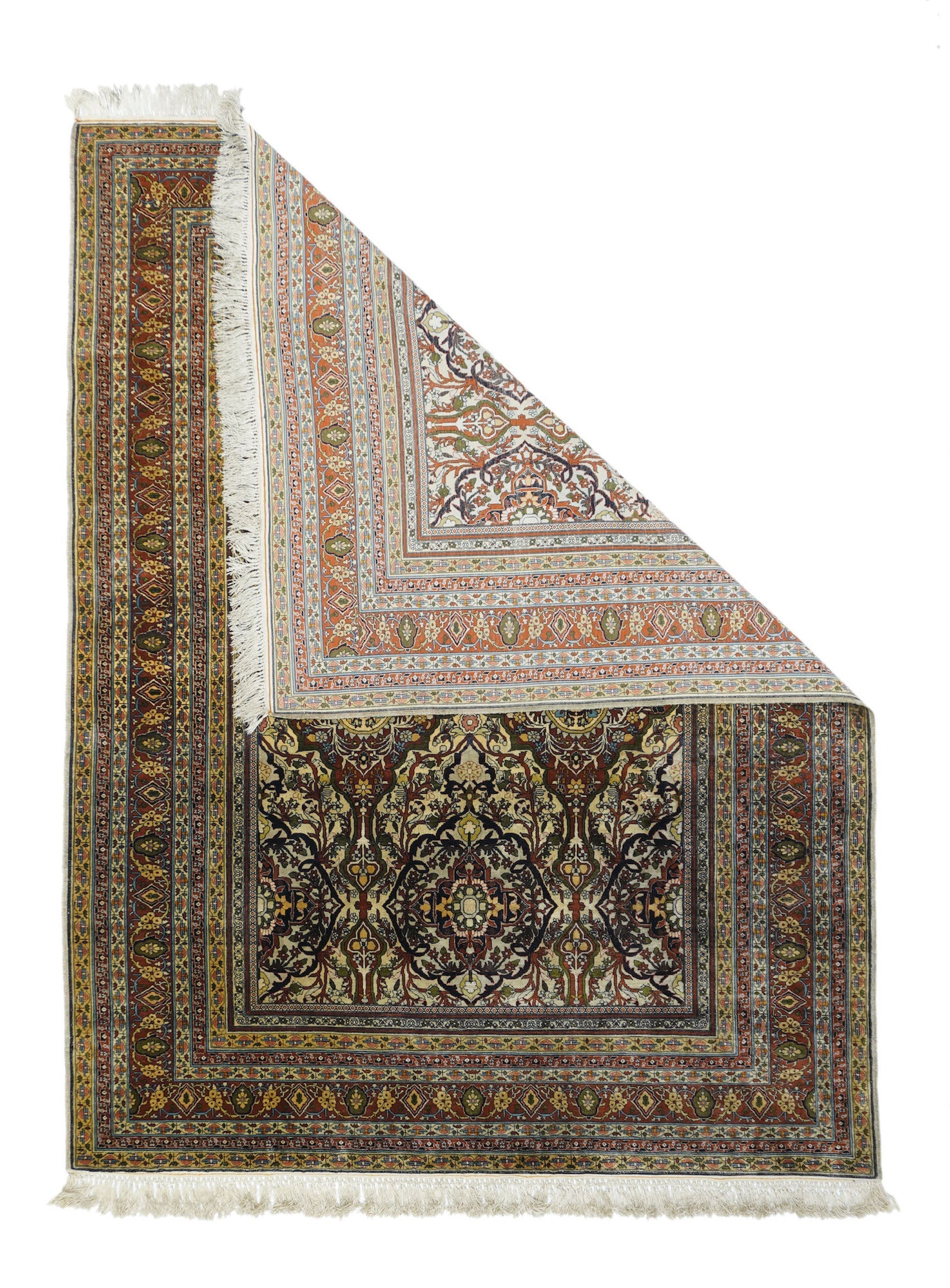 Silk Turkish Hereke Rug 4'5'' x 6'0"
