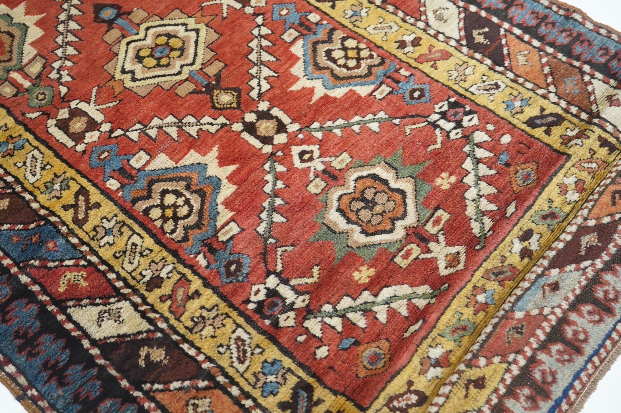 Antique Caucasian Kazak Rug 3'8'' x 8'1''