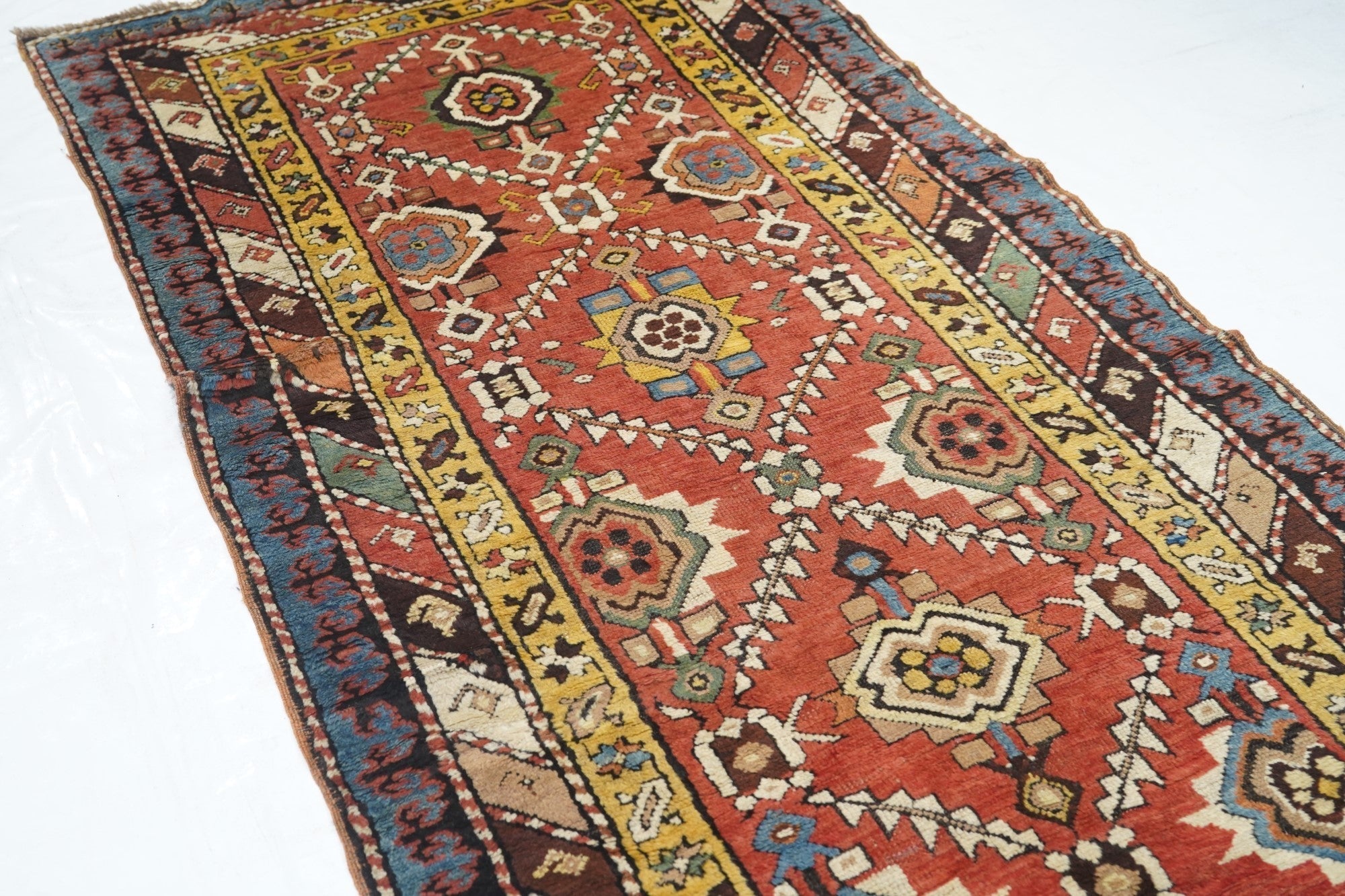 Antique Caucasian Kazak Rug 3'8'' x 8'1''