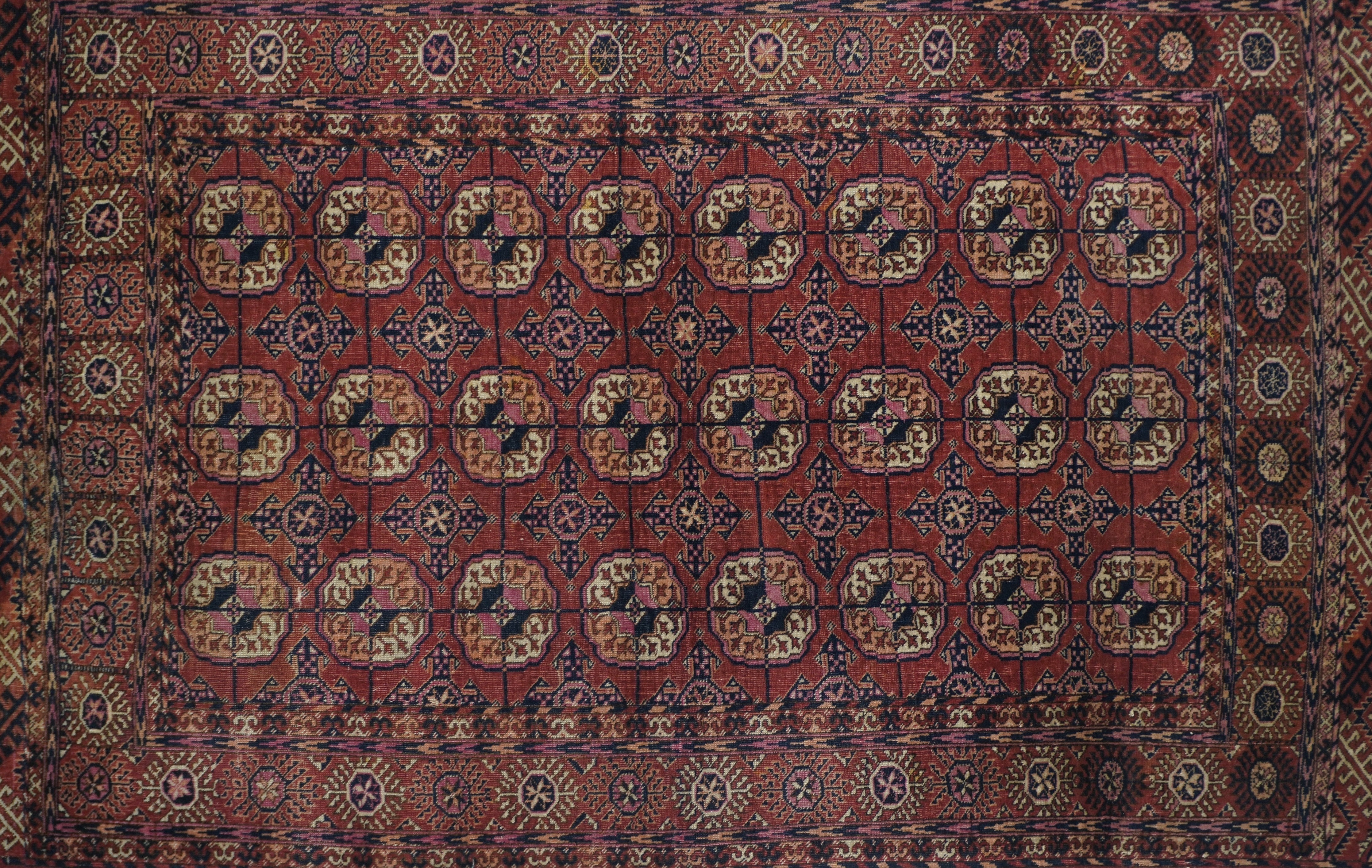 Antique Turkmen Rug 3'8'' x 5'10''