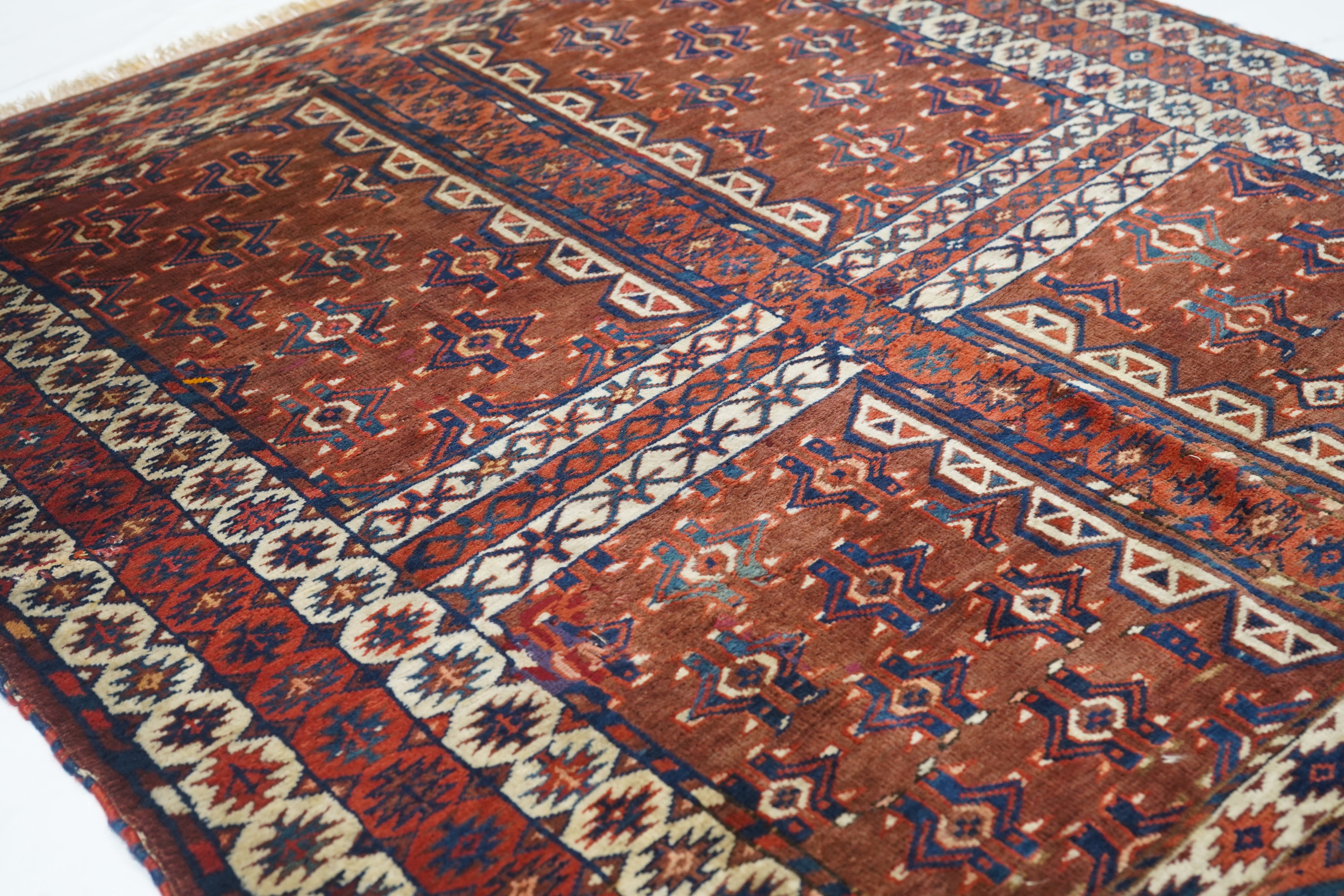 Antique Khachli Bokara Rug 4'2'' x 5'2''