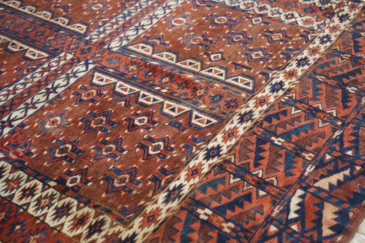 Antique Khachli Bokara Rug 4'2'' x 5'2''