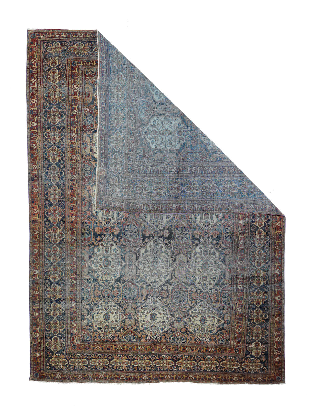 Antique Mohtasham Kashan Rug 7'5'' x 10'1''