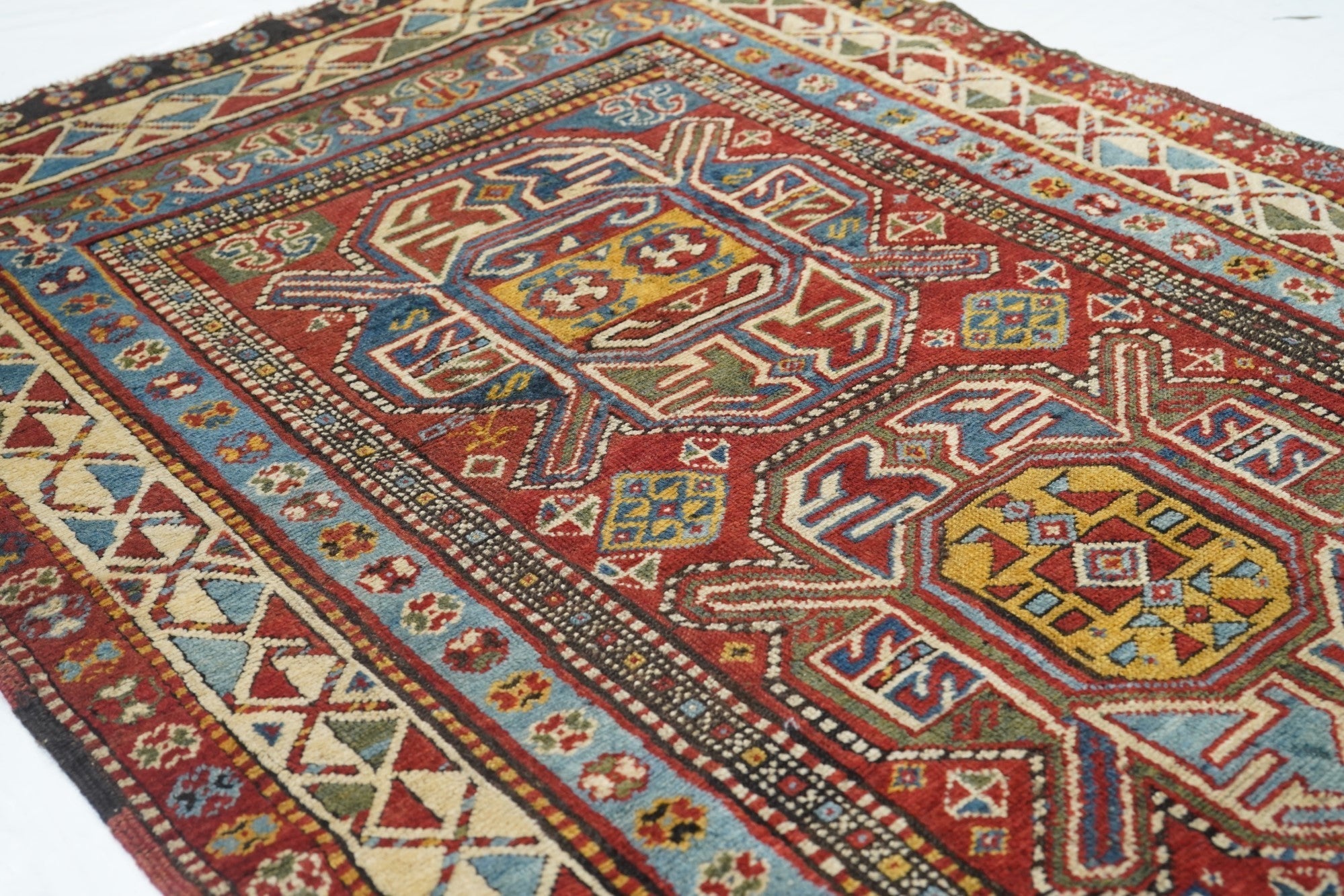 Antique Caucasian Kazak Rug 4'0'' x 5'10''
