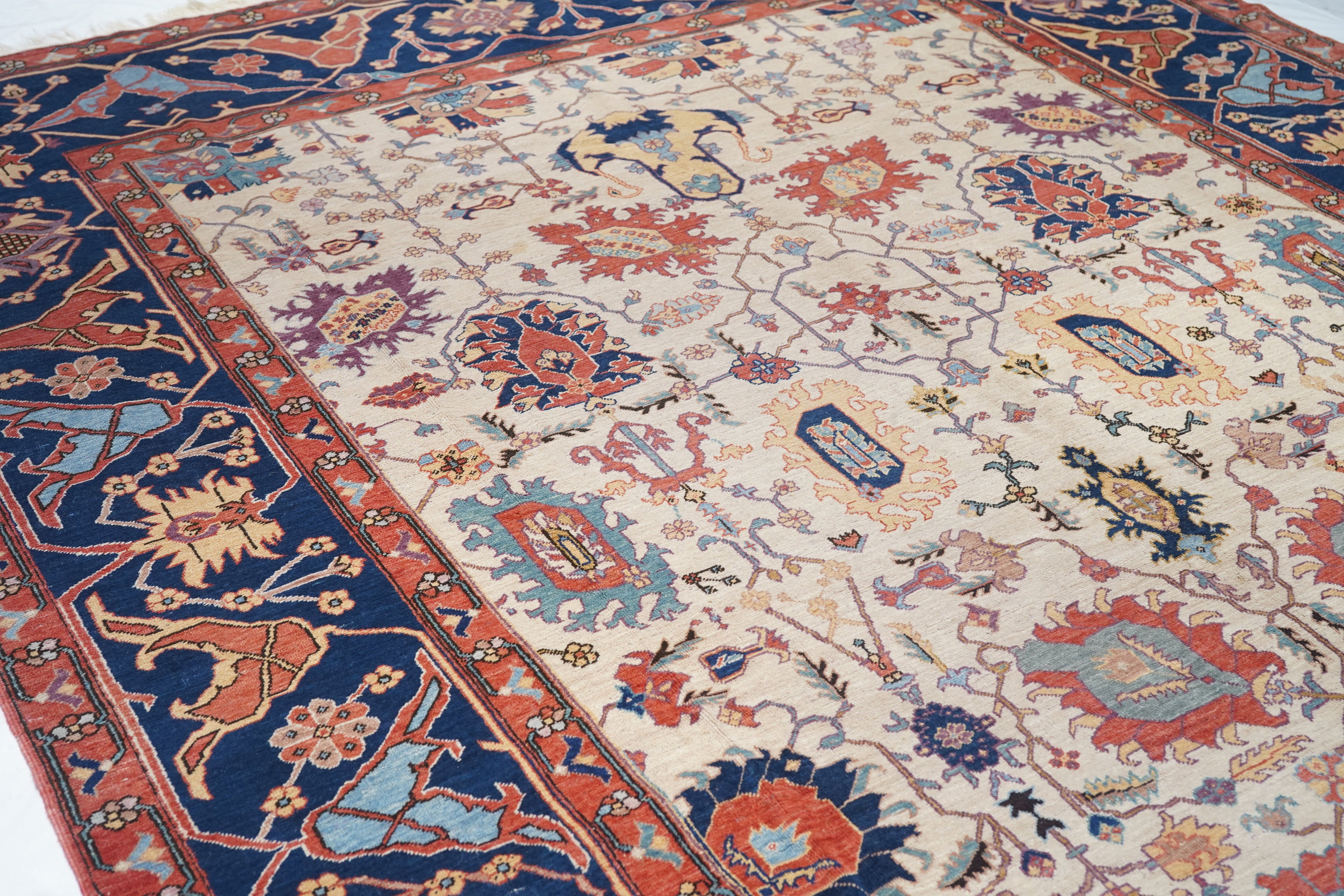 Vintage Turkish Area Rug 9'0" x 10'8"