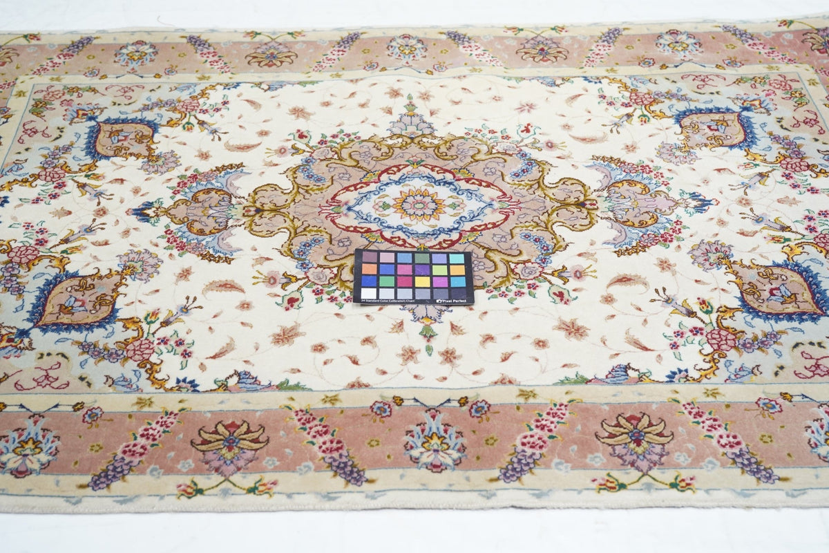 Extremely Fine Tabriz Wool & Silk Rug 3'4'' x 5'2''