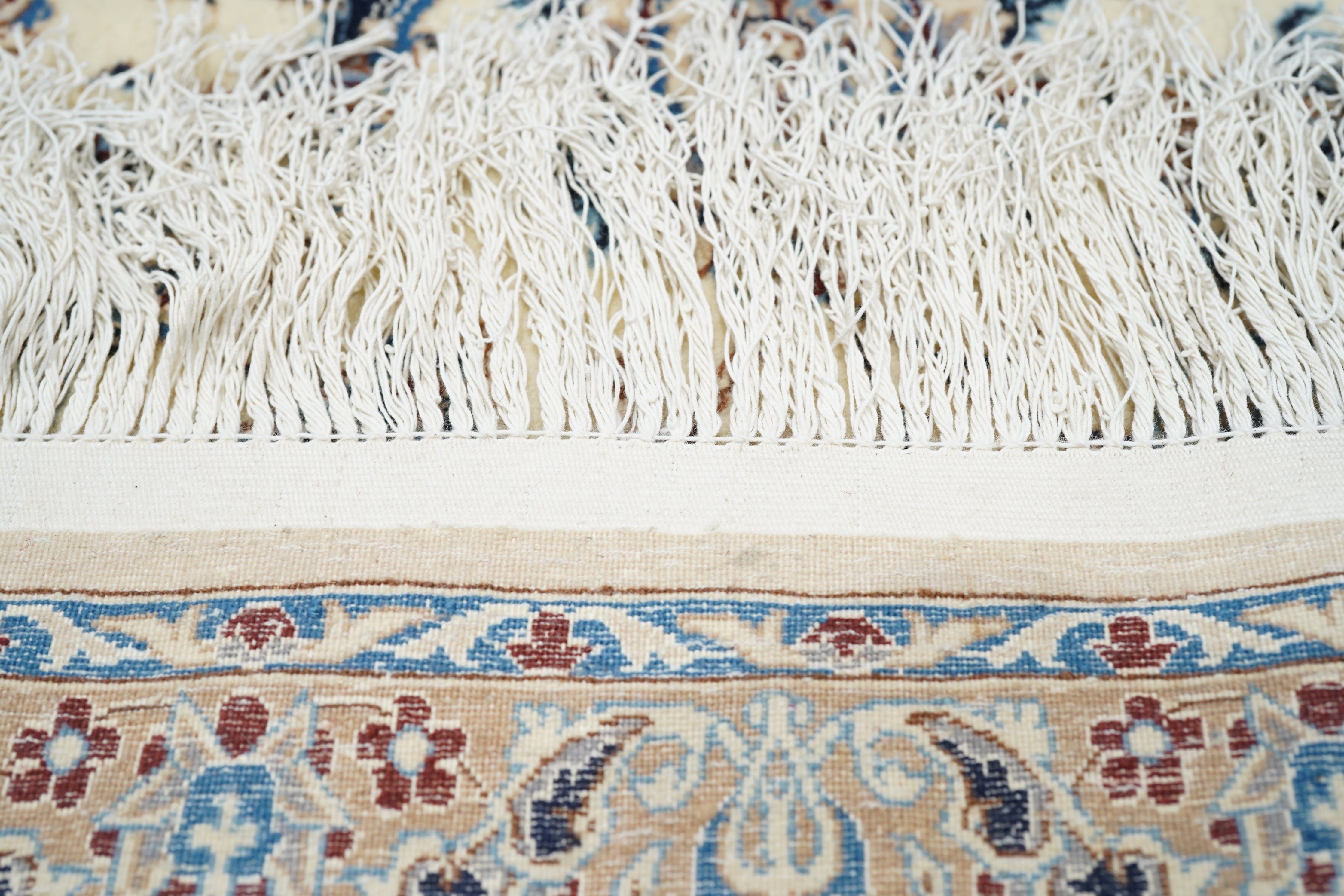 Extremely Ffine Nain Rug Wool & Silk Rug 6'11'' x 10'5''