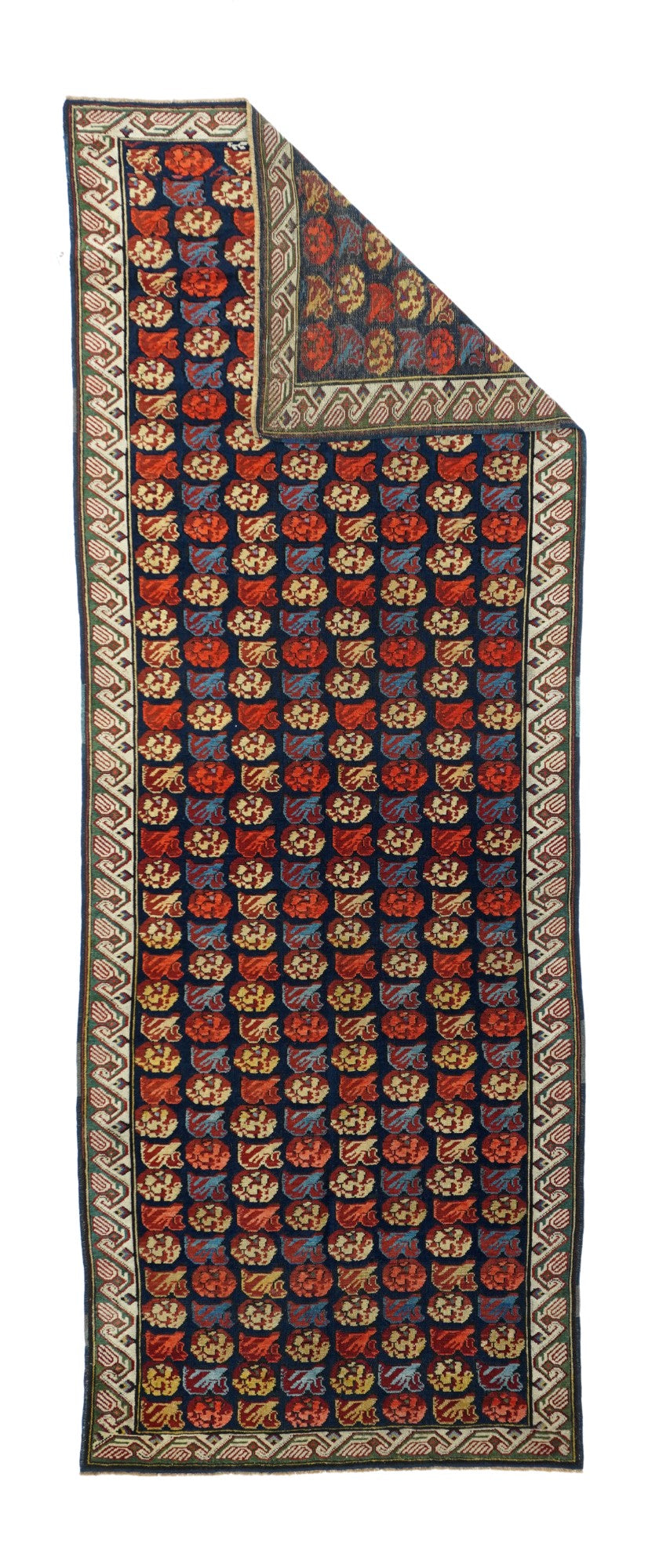 Antique Caucasian Zehour Rug 3'7'' x 9'11''