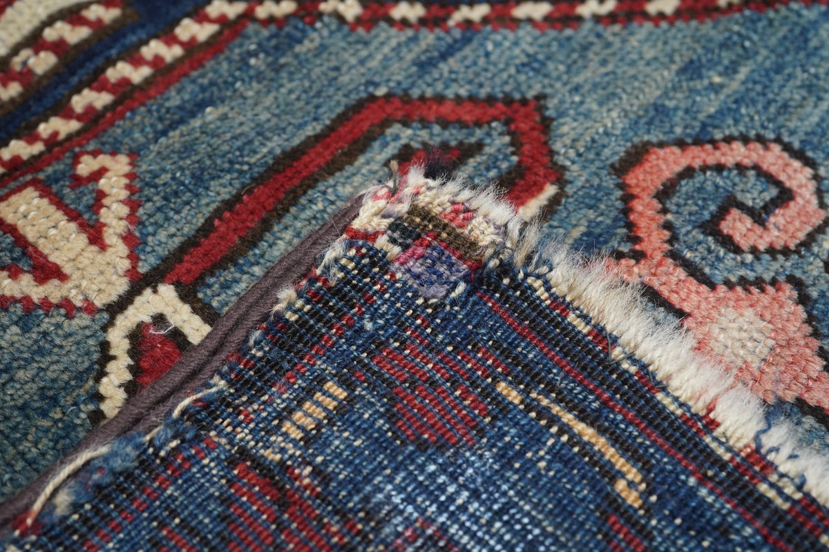 Antique Caucasian Kazak Rug 4'4'' x 9'3''