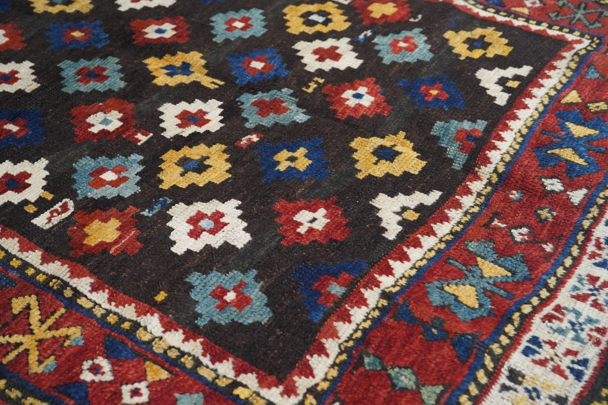 Antique Southern Caucasian Tribal Rug 4'6'' x 6'2''