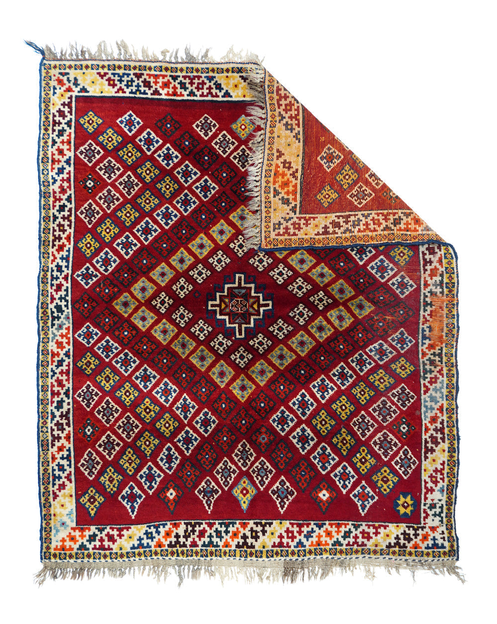 Fine Antique Qashqai Wool Rug 4'6'' x 5'3''