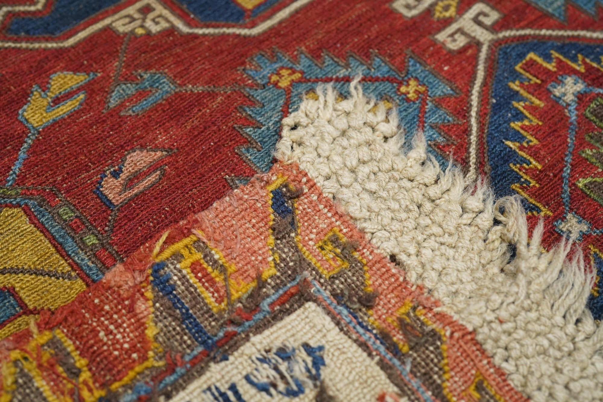Antique Caucasian Sumak Rug 7'9'' x 9'4''