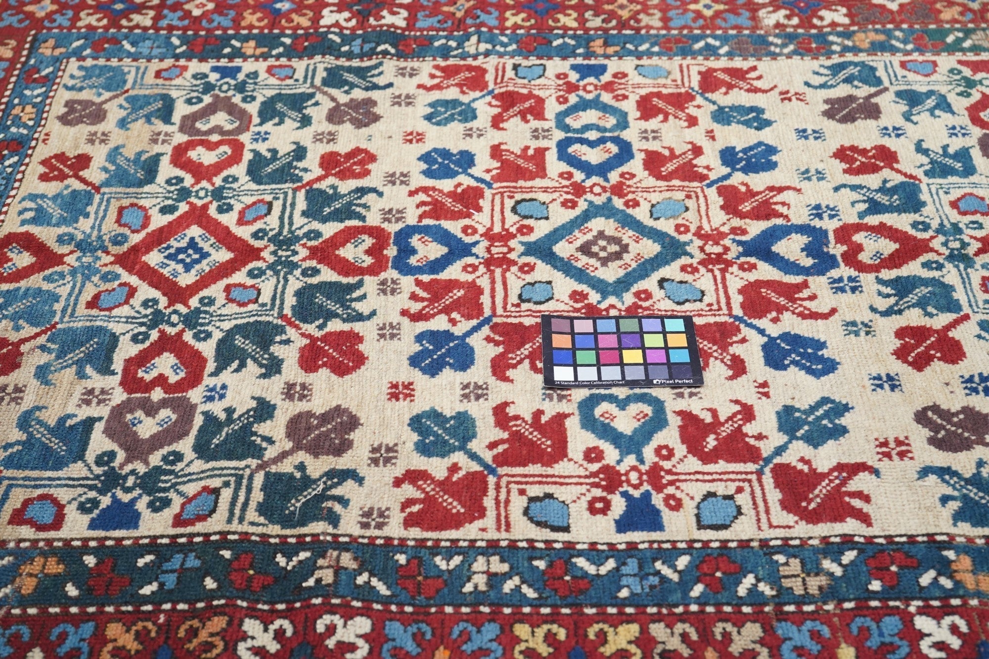 Antique Caucasian Kazak Rug 4'4'' x 7'7''