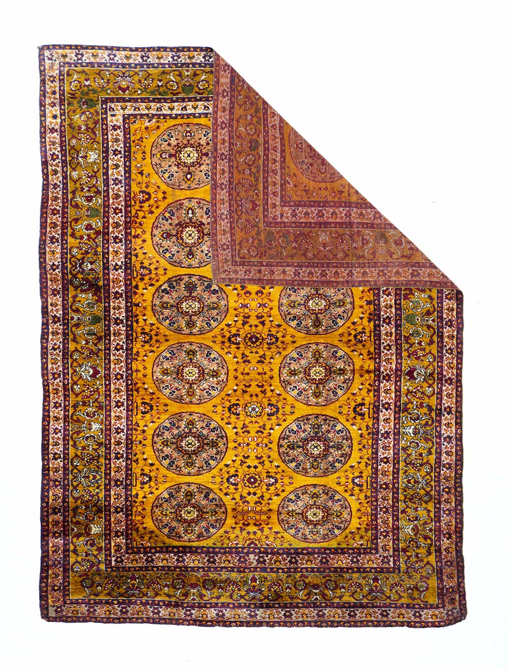 Antique Silk Turkish Rug 4'5'' x 6'3''