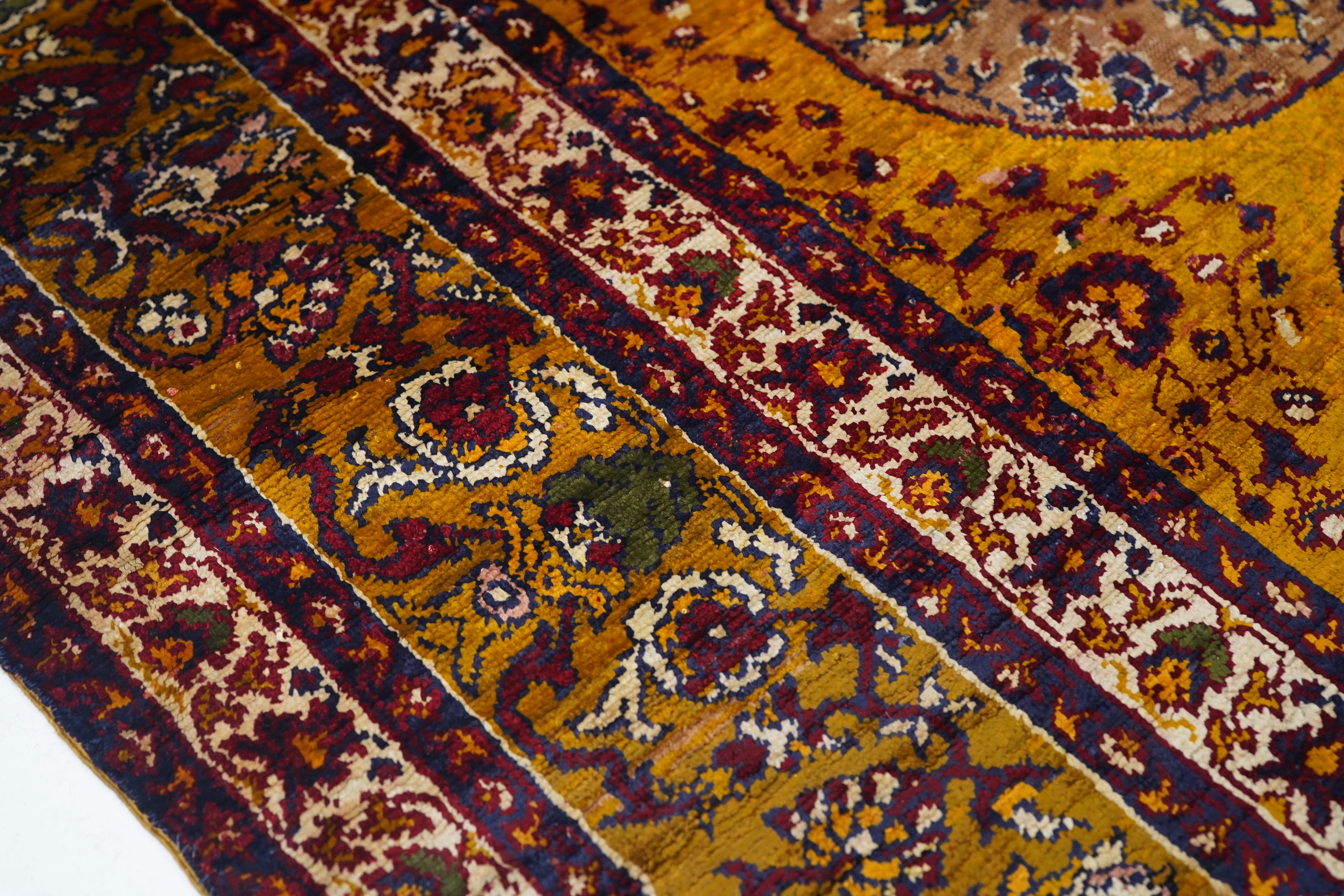 Antique Silk Turkish Rug 4'5'' x 6'3''