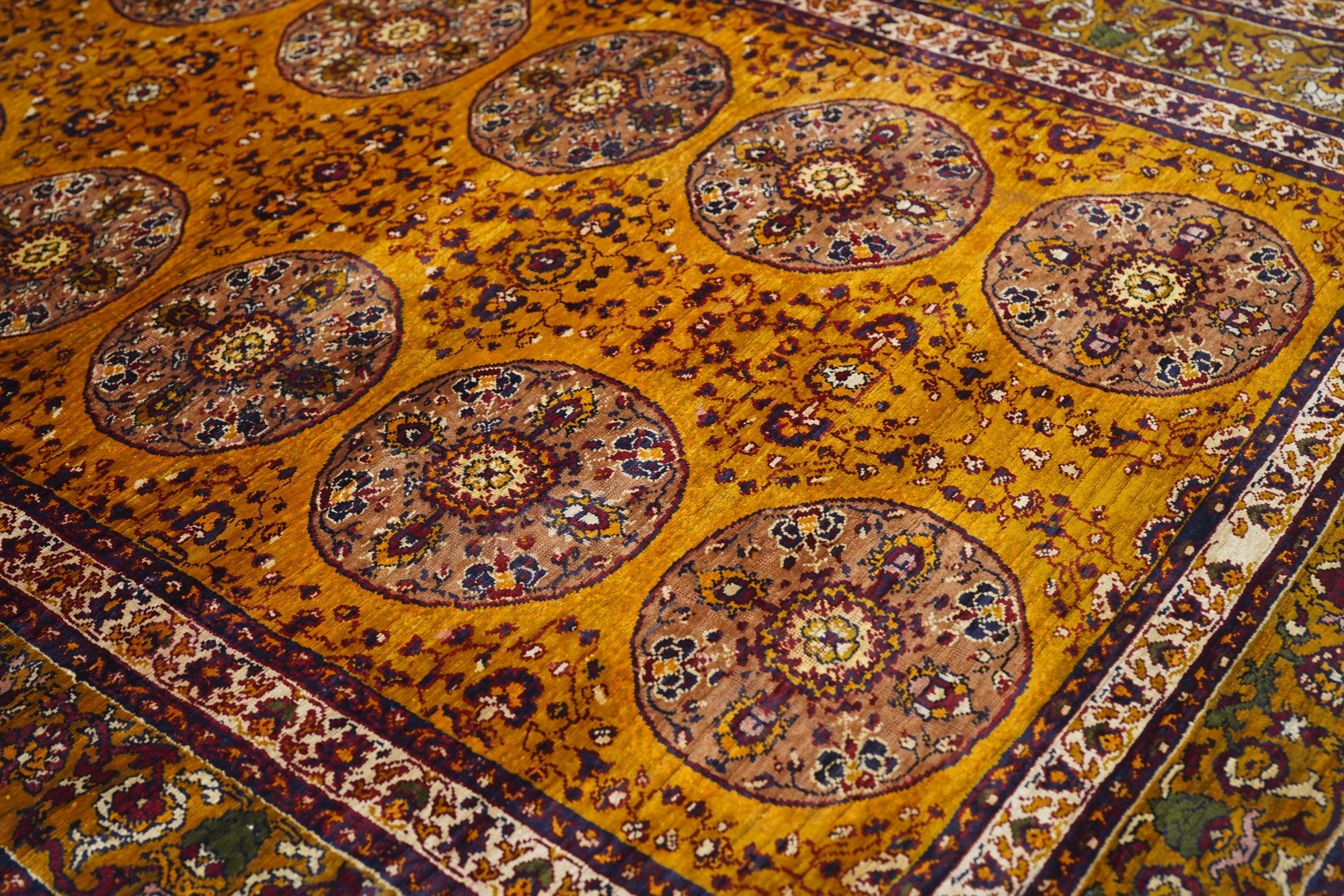Antique Silk Turkish Rug 4'5'' x 6'3''