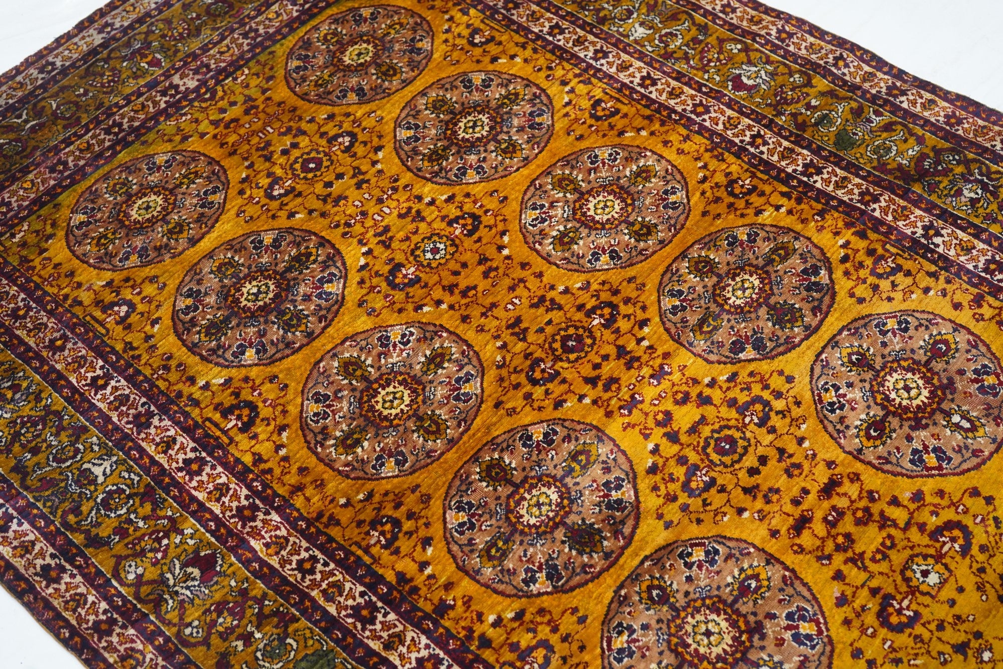 Antique Silk Turkish Rug 4'5'' x 6'3''