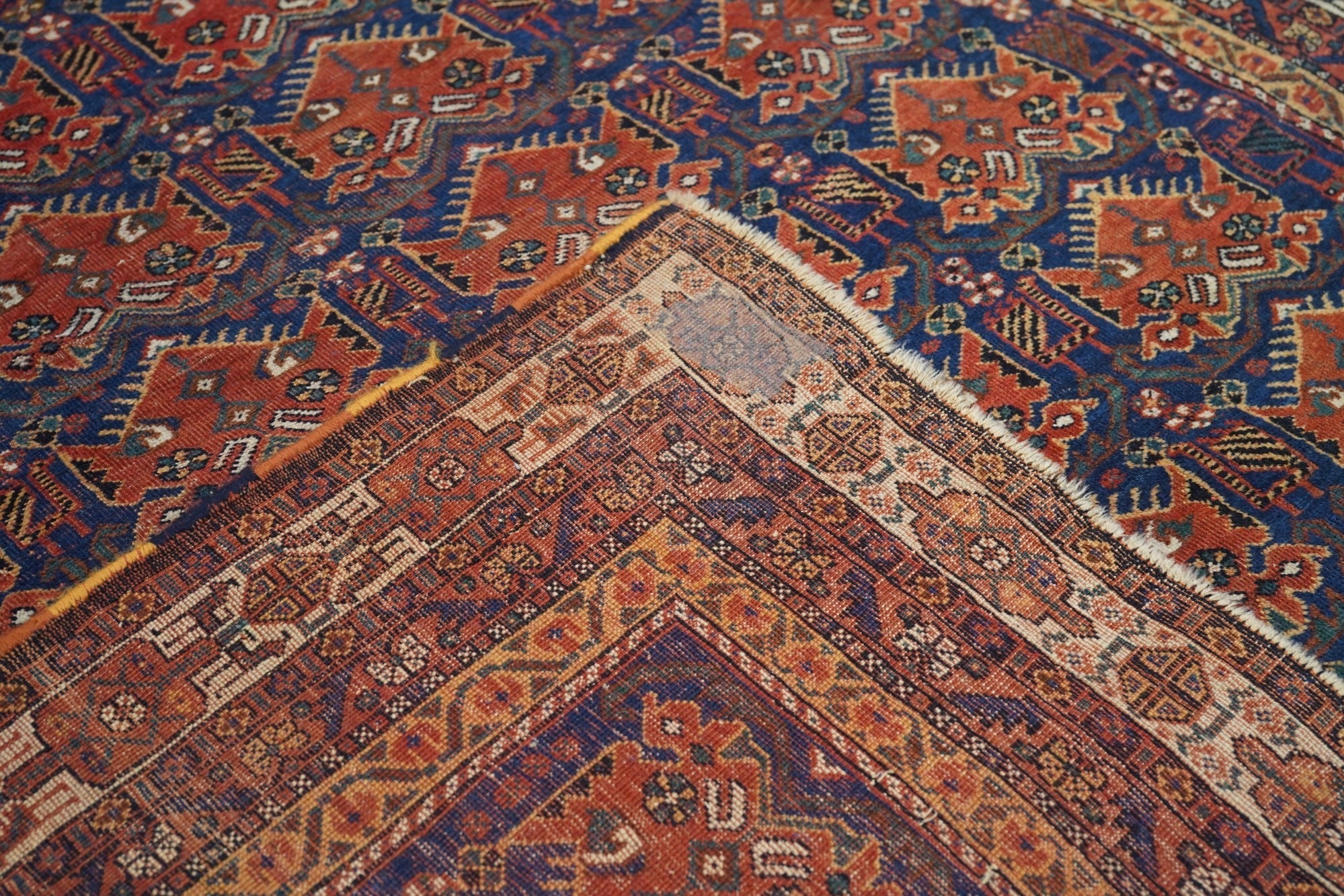 Antique Afshar Rug 4'2'' x 4'10''