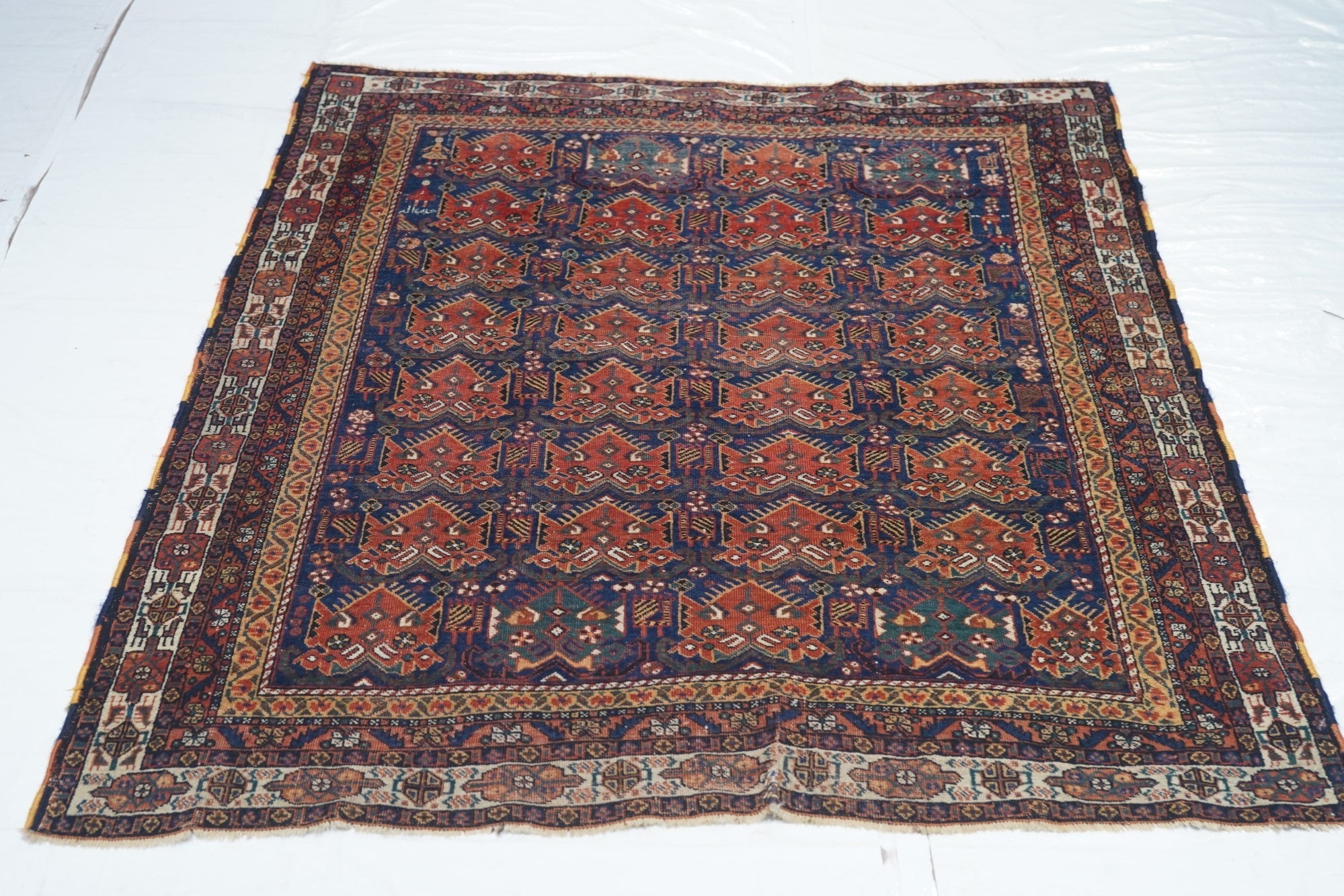 Antique Afshar Rug 4'2'' x 4'10''
