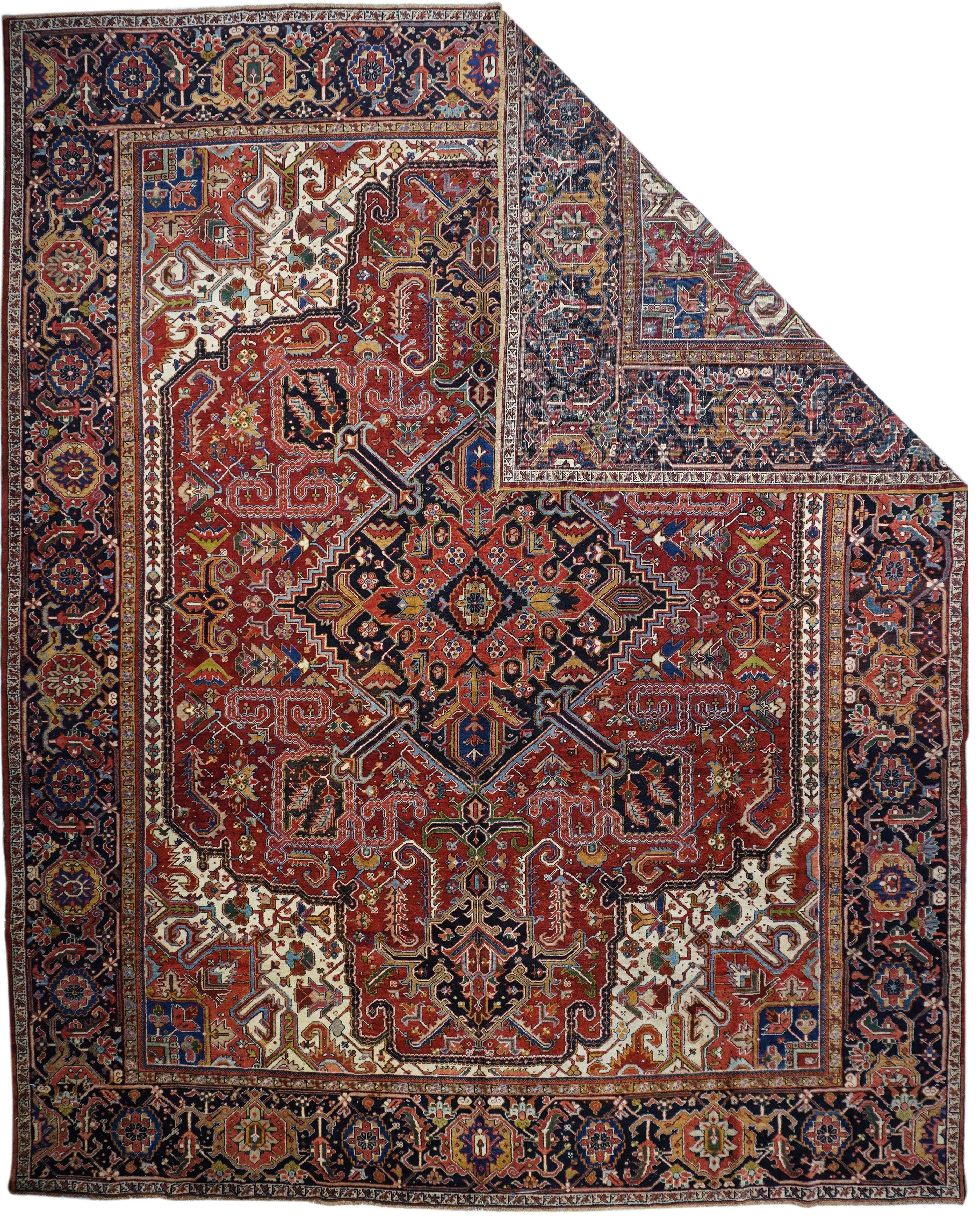 Vintage Heriz Rug 11'6'' x 14'1''