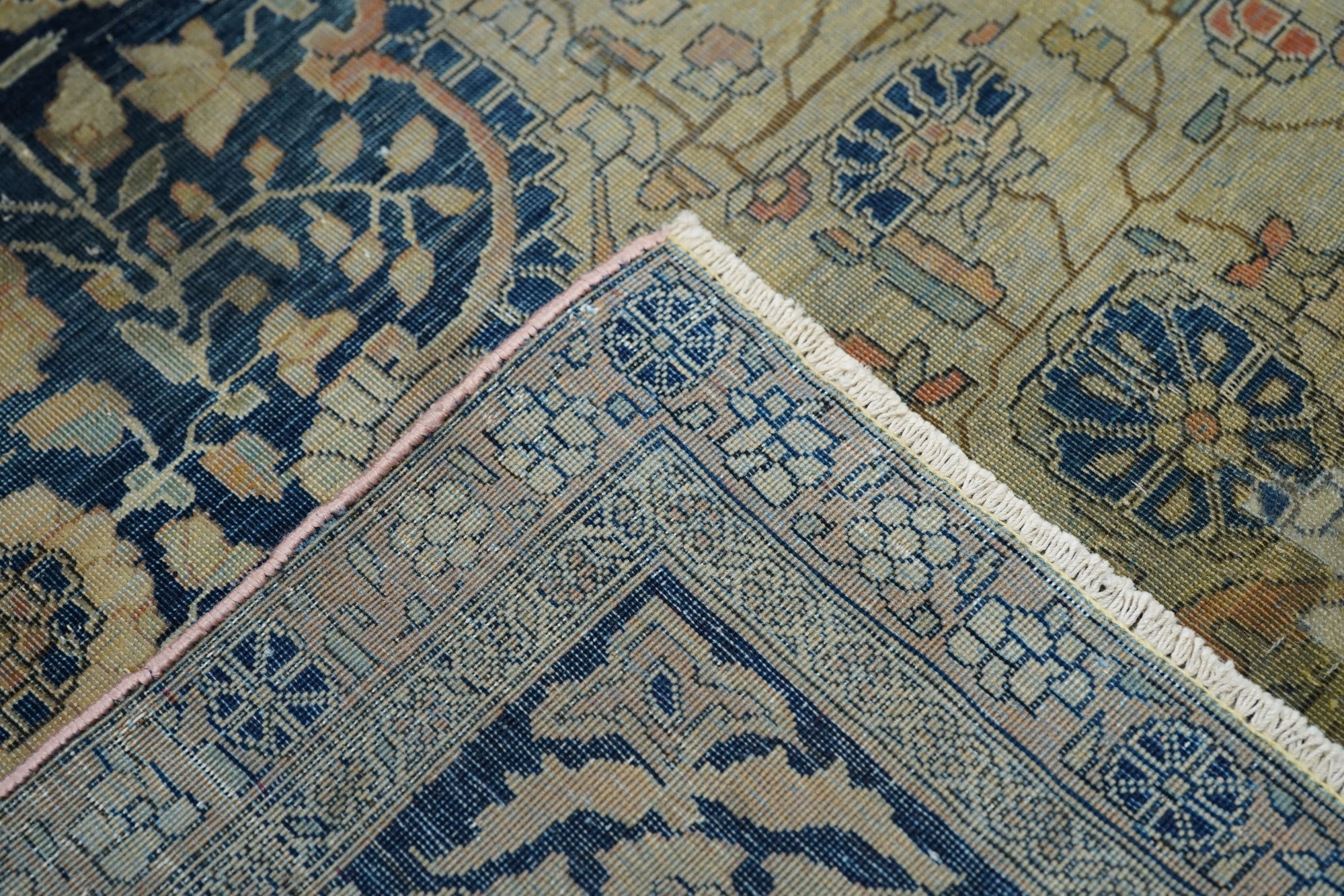 Antique Mohtasham Kashan Rug 6'11'' x 10'2''