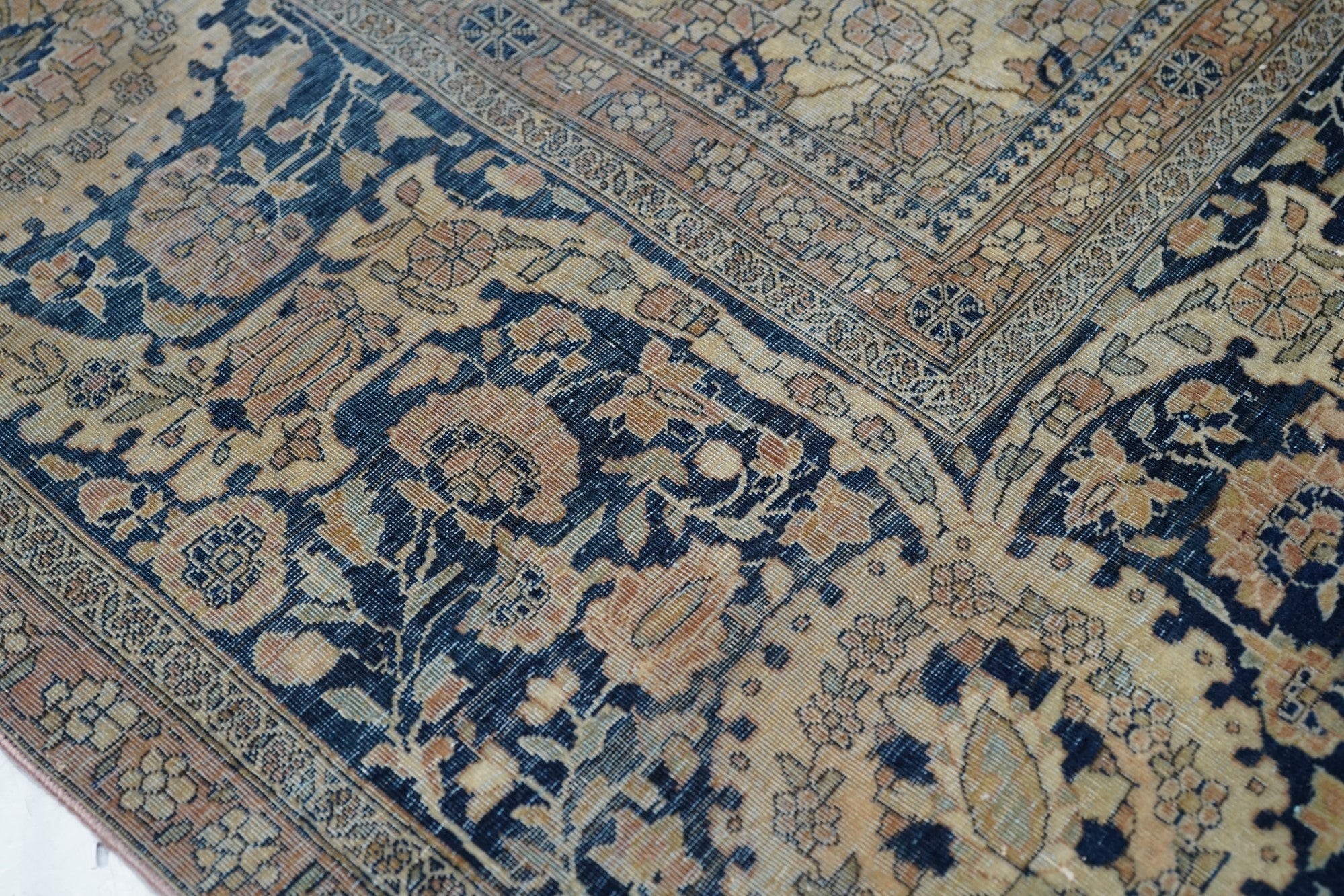 Antique Mohtasham Kashan Rug 6'11'' x 10'2''