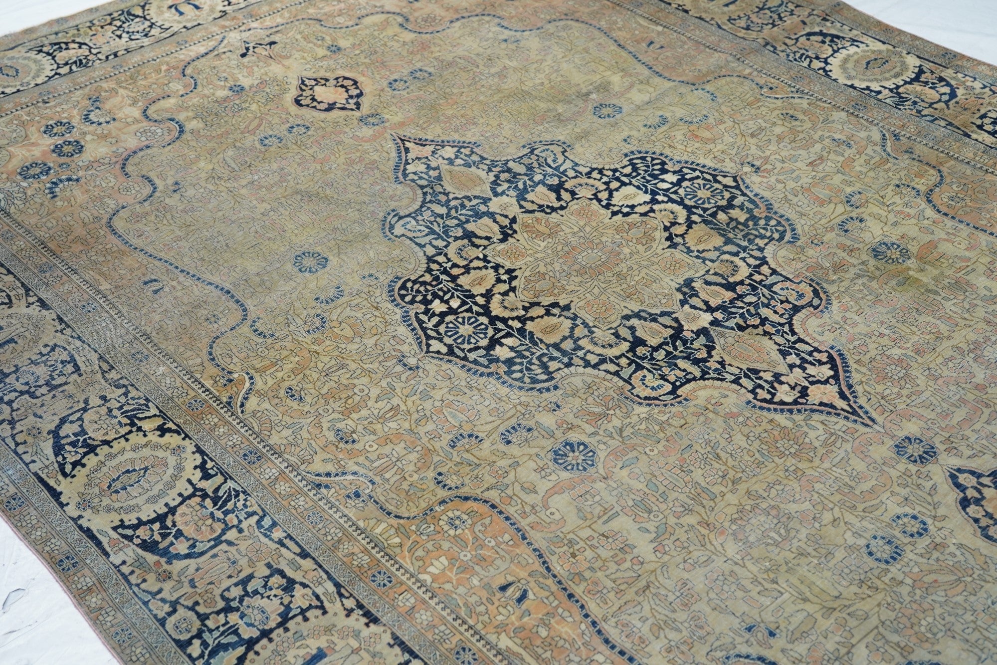 Antique Mohtasham Kashan Rug 6'11'' x 10'2''