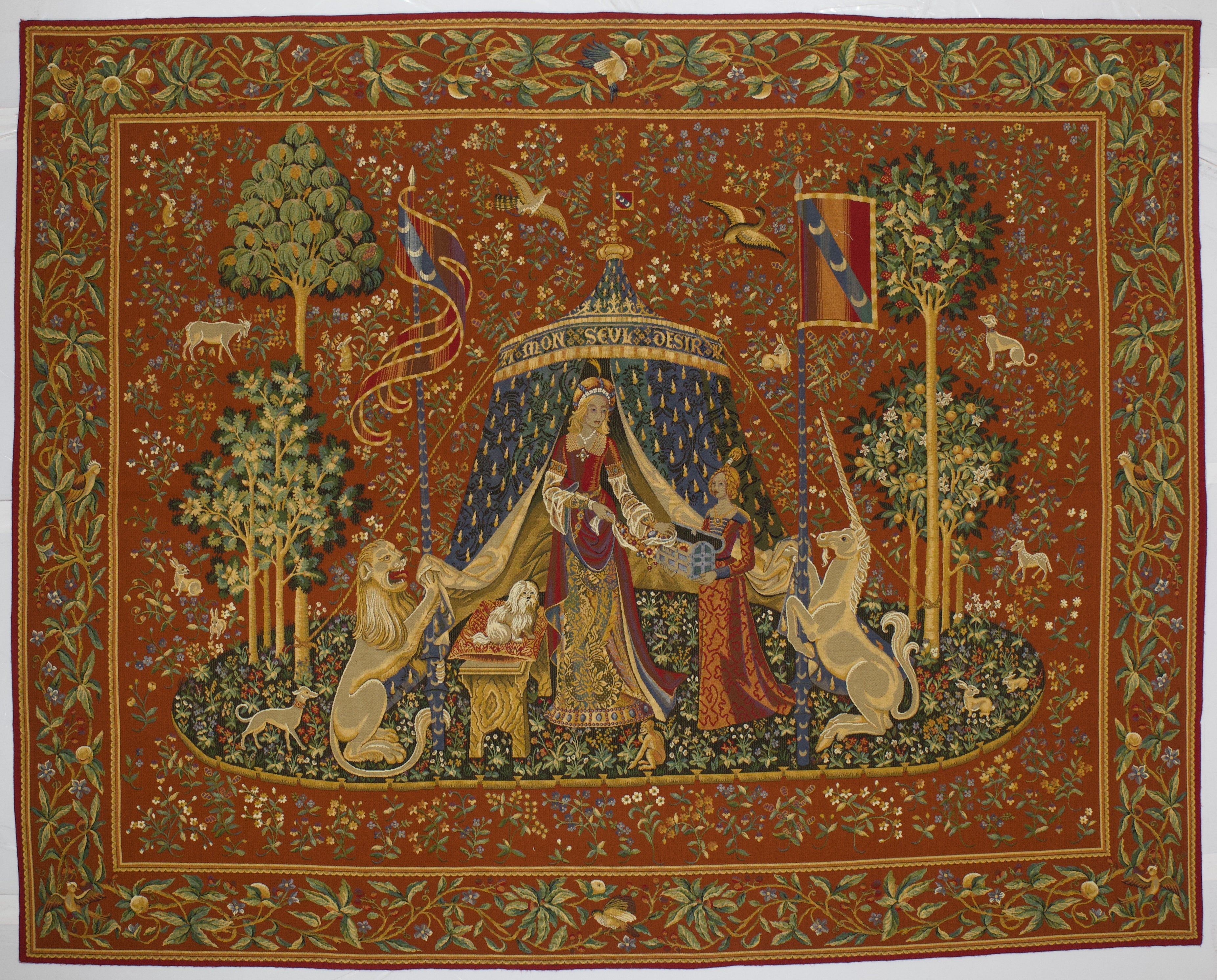 Fine Antique Belgium Chinoiserie Design Tapestry 8'9" x 11' 0"