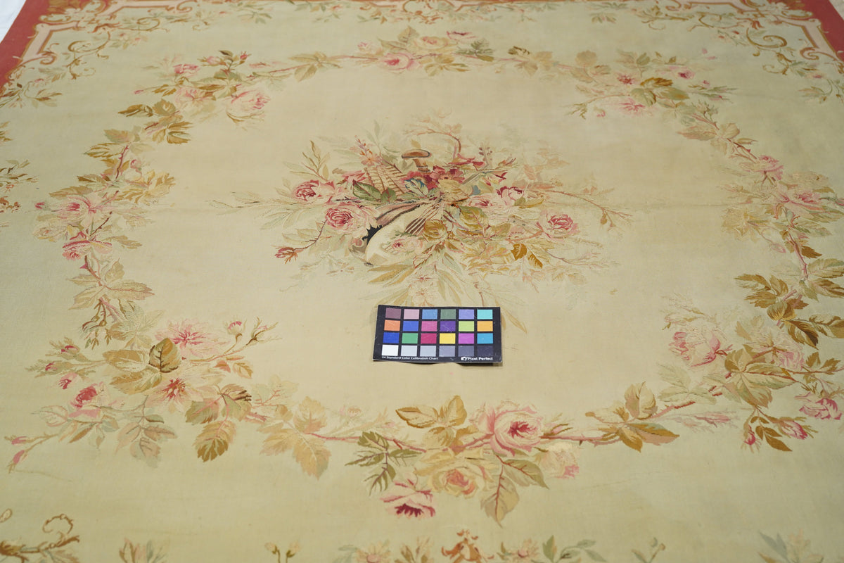 Antique Aubusson Rug 5'0'' x 5'0''