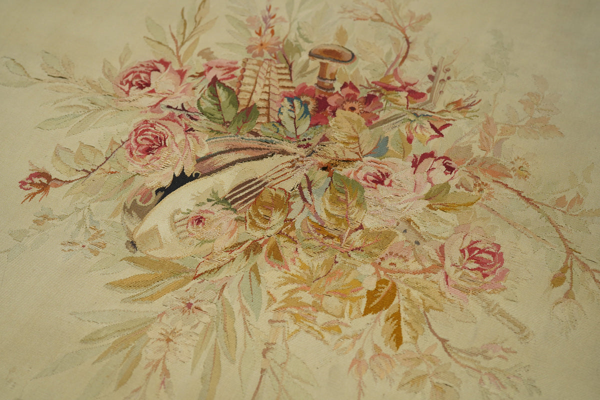 Antique Aubusson Rug 5'0'' x 5'0''