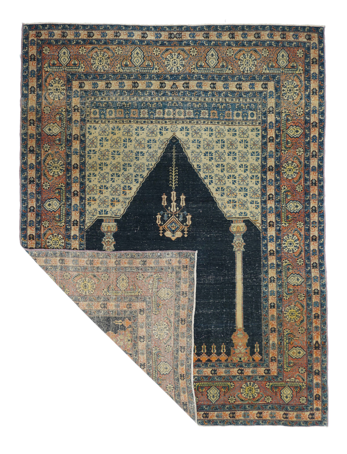 Antique Tabriz Rug 4'5'' x 5'9''