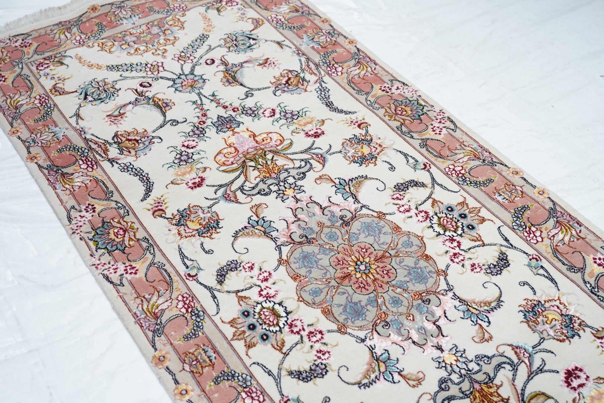 Extremely Fine Tabriz Woven by the Artist Master Weaver, Wool & Silk Runner 2'9'' x 7'8''