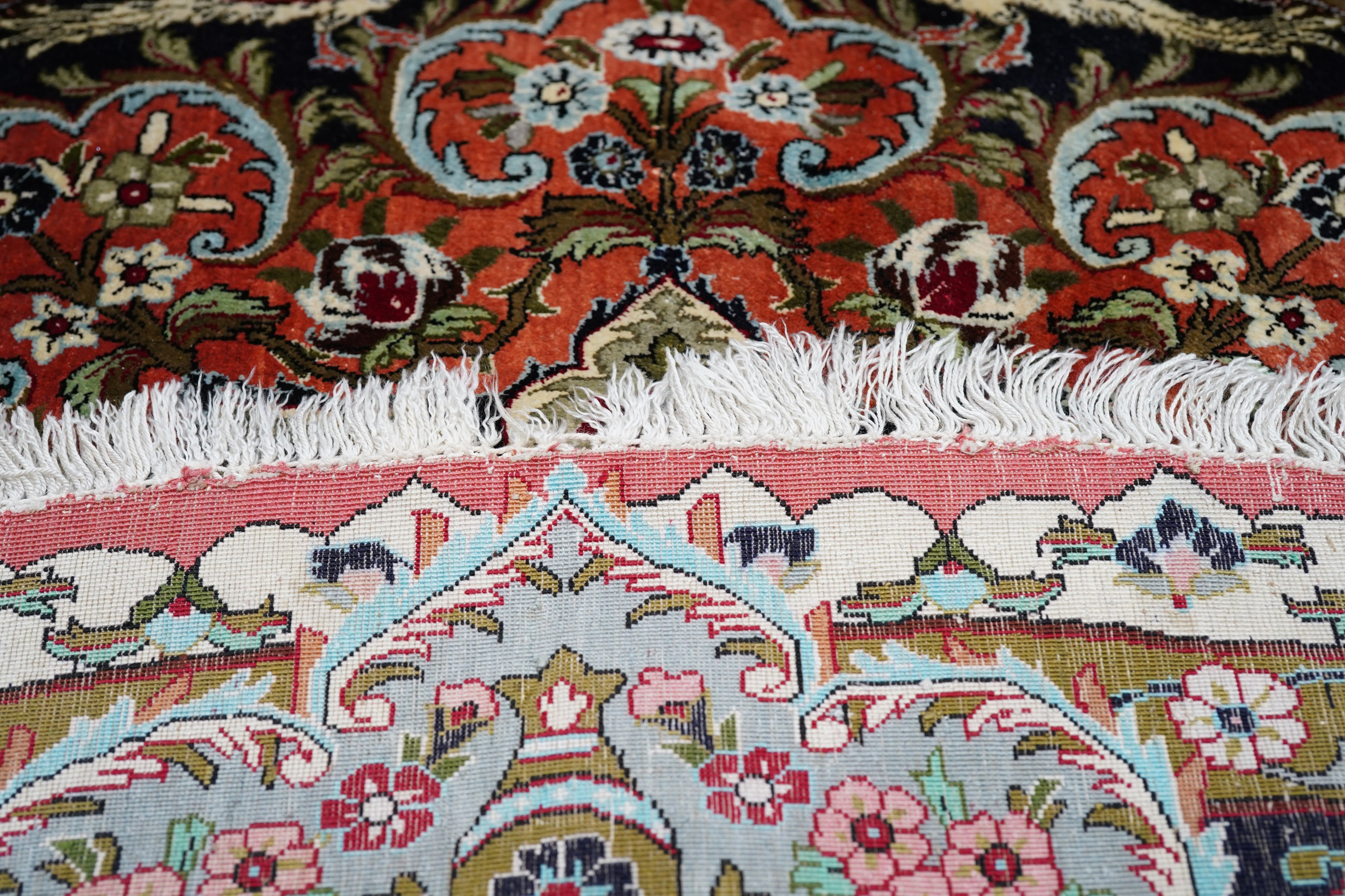 Extremely Fine Silk Qum Vintage Rug 10' 0" x 10'0"