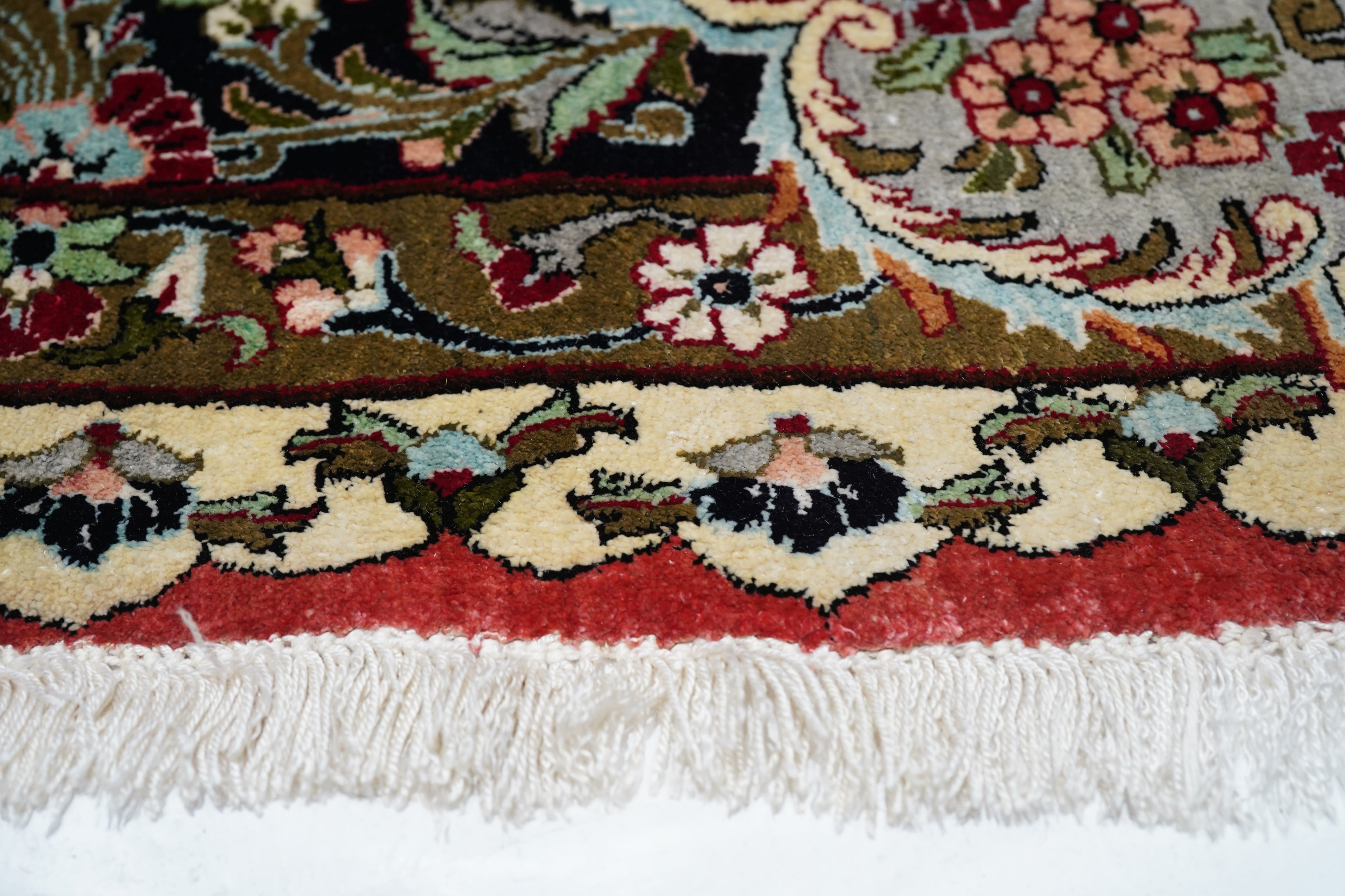 Extremely Fine Silk Qum Vintage Rug 10' 0" x 10'0"