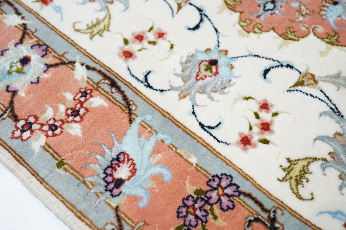 Extremely Fine Tabriz Woven by the Artist Master Weaver. Wool & Silk Runner 2'9'' x 13'4''