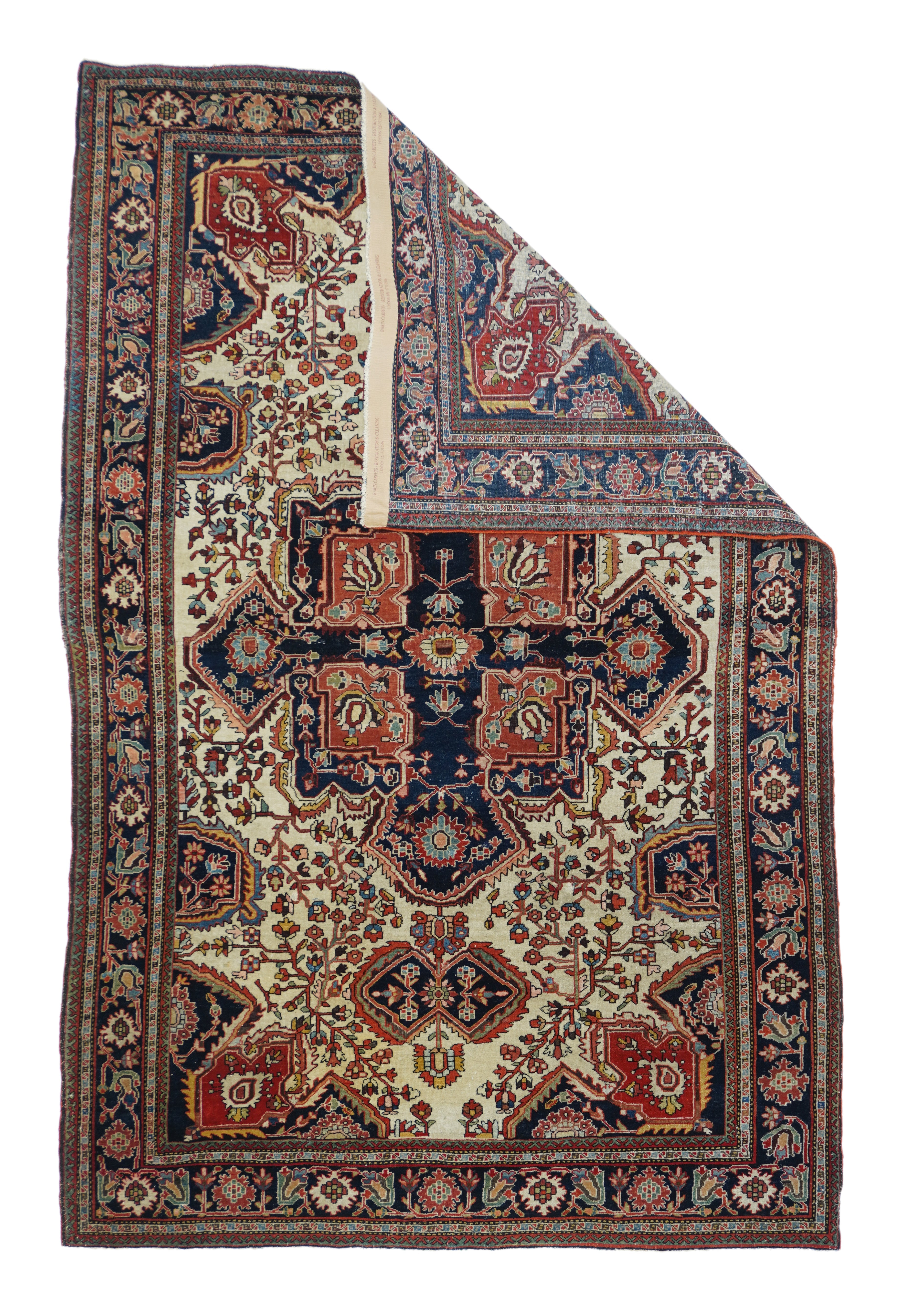 Antique Farahan Sarouk Rug 4'6" x 6'9"