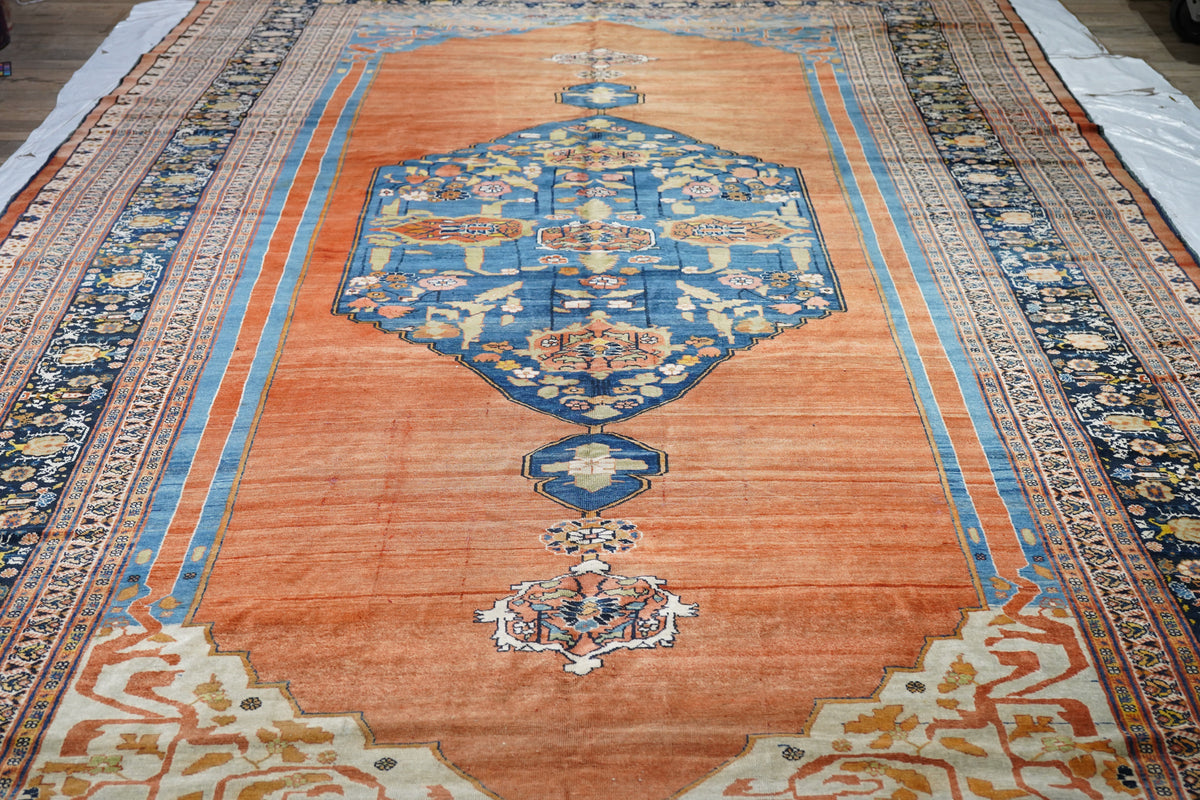 Fine Antique Haji Jalili Tabriz Rug 9'7'' x 17'7''